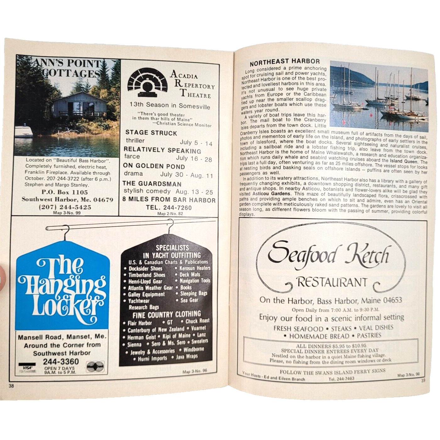 Summer 1985 Mt. Desert Island Guide Brochure Acadia National Park Bar Harbor ME