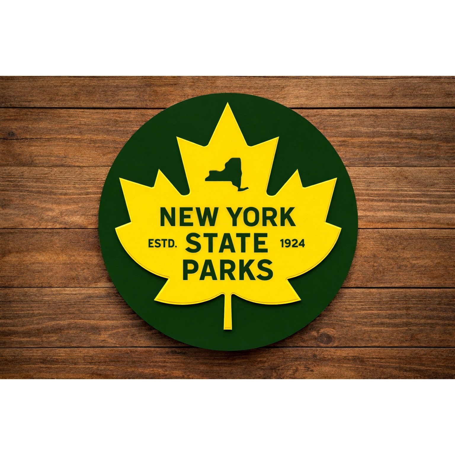 New York State Park Sign Road Street Badge Marker Logo Hike Trail Camp Outdoors