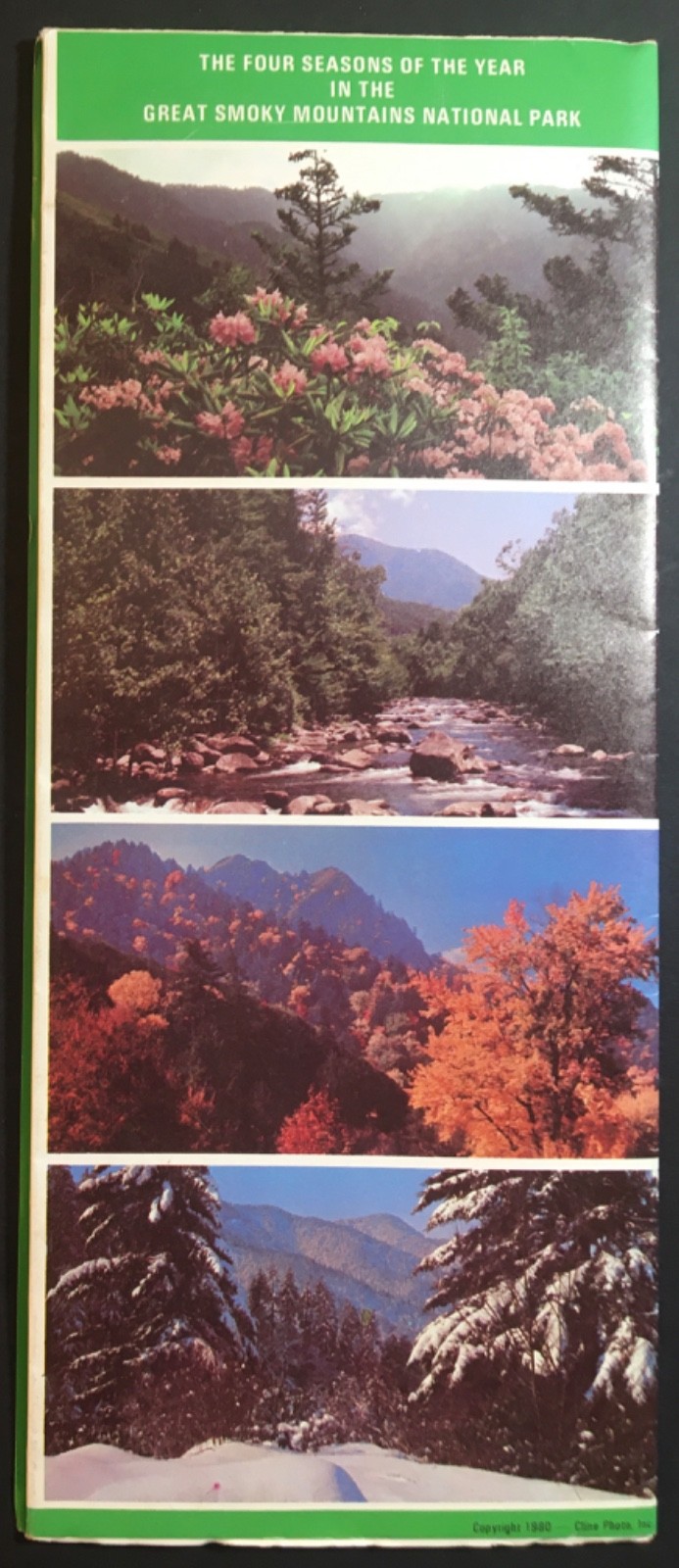 1980 Pictorial Map Great Smoky Mountains National Park NC TN