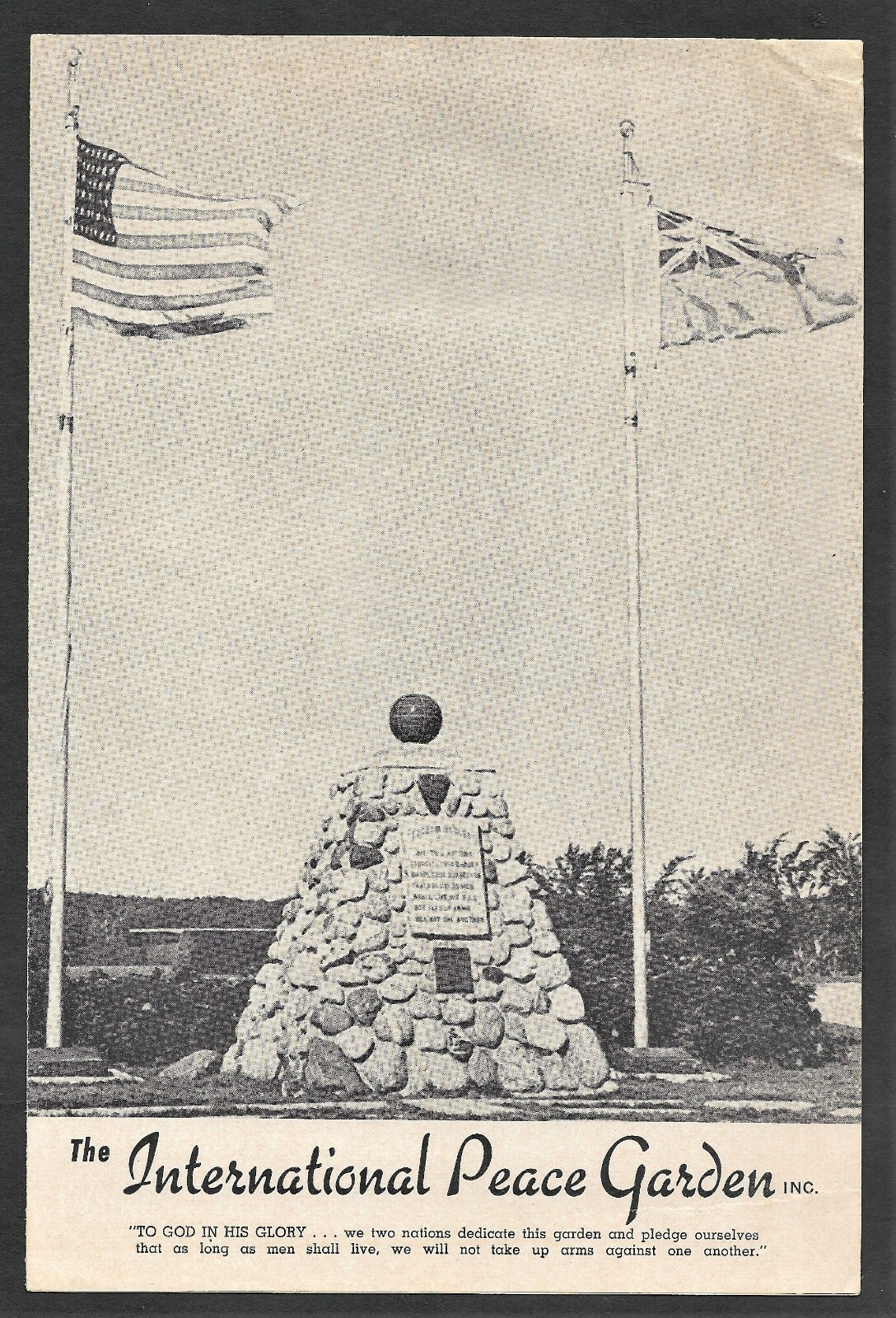 1961 International Peace Garden Visitors Guide with Map and Additional Insert