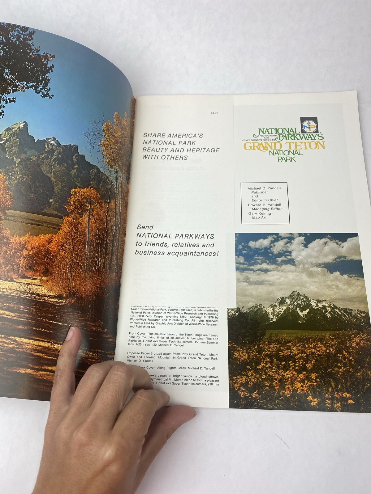 National Parkways Grand Teton Park Magazine 1976 Vintage Travel Book Souvenir WY