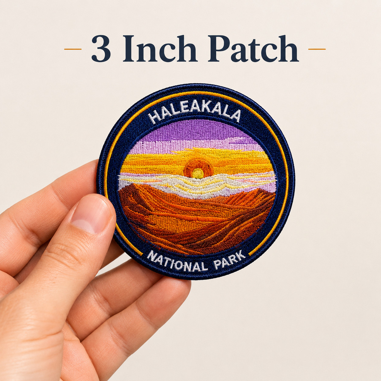 Haleakala Hawaii Volcanoes National Park Patch 3” Iron On Embroidered