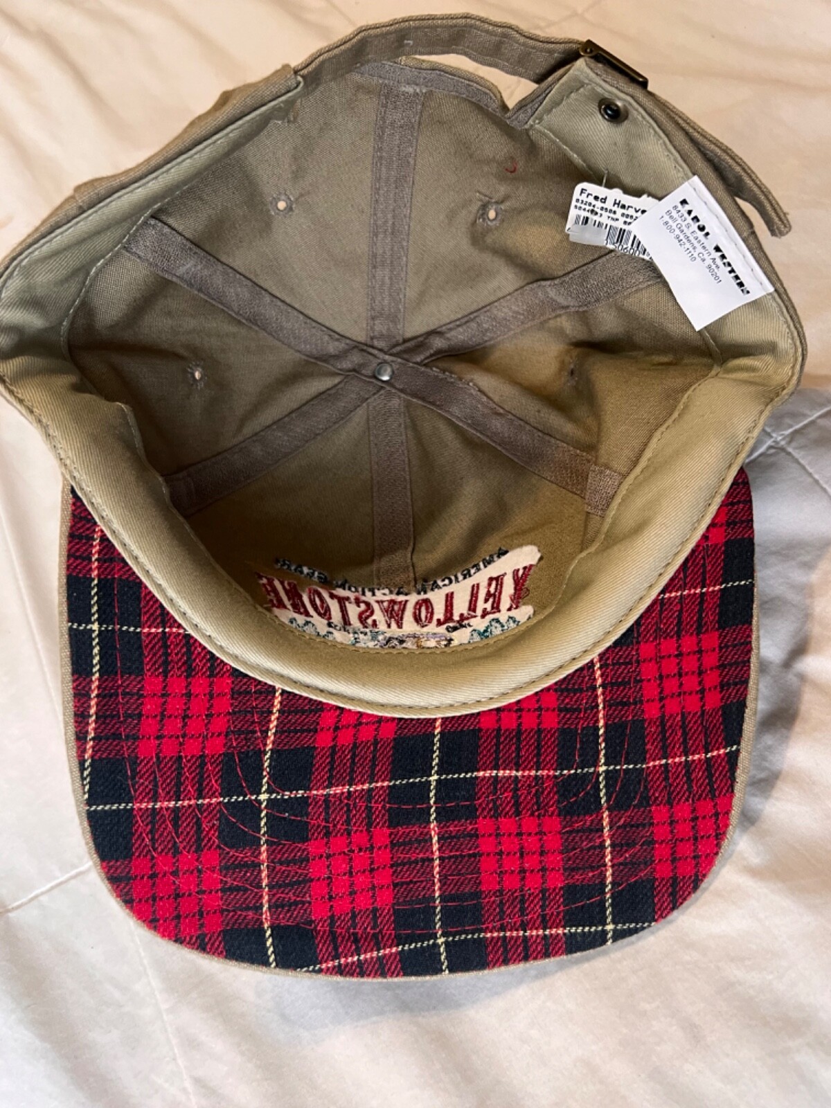 Yellowstone National Park Buffalo American Action Wear Baseball Hat Fred Harvey