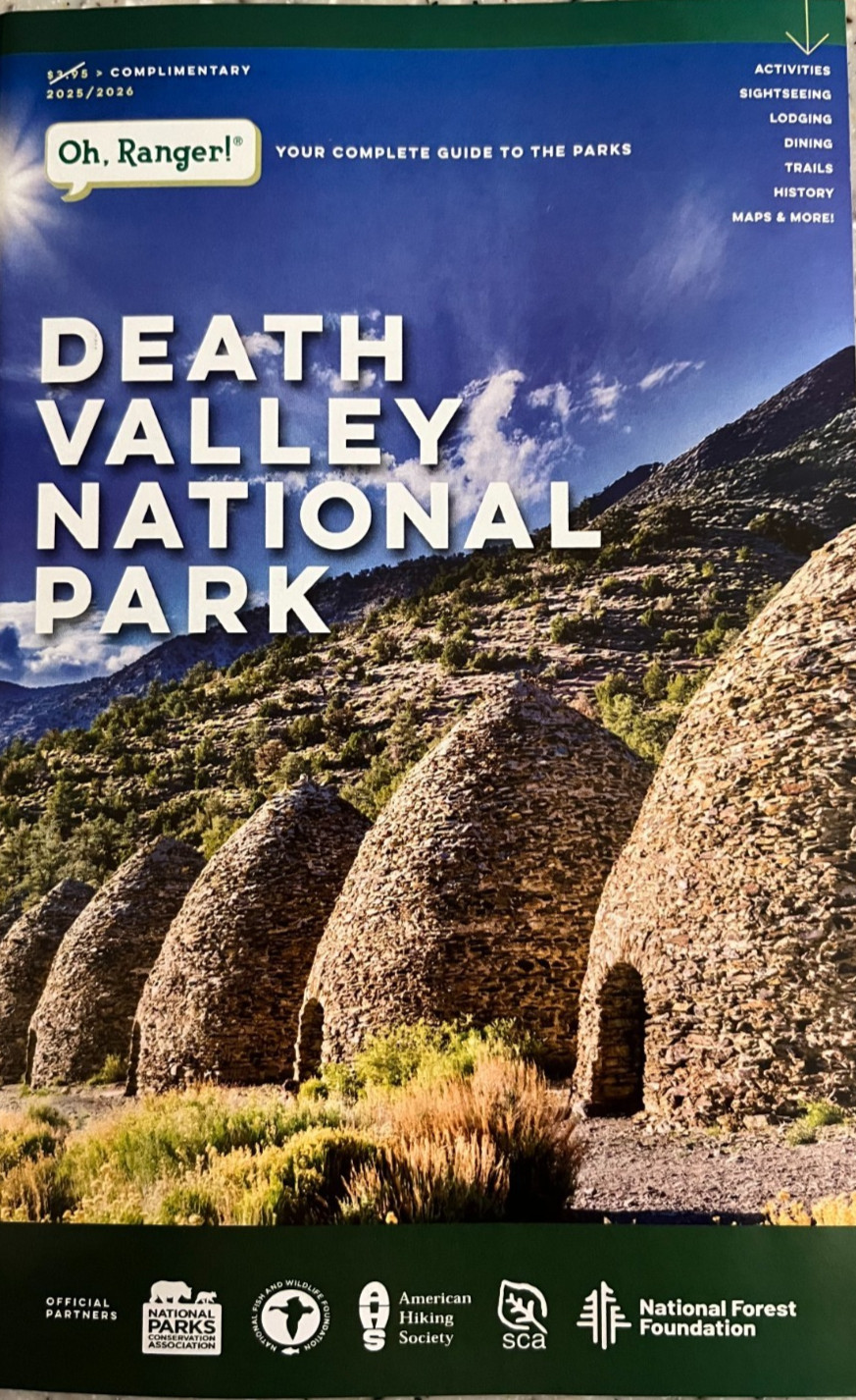 New 2026 Oh Ranger DEATH VALLEY NATIONAL PARK TRAVEL GUIDE/BROCHURE 52 Pages