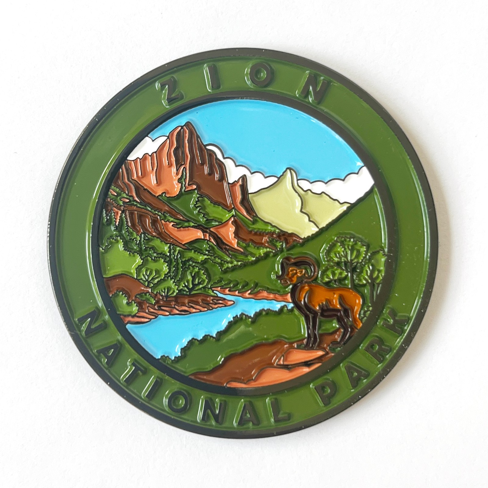 Cre8Travel Zion National Park Collectible Magnet – Watchman Overlook Bighorn NEW