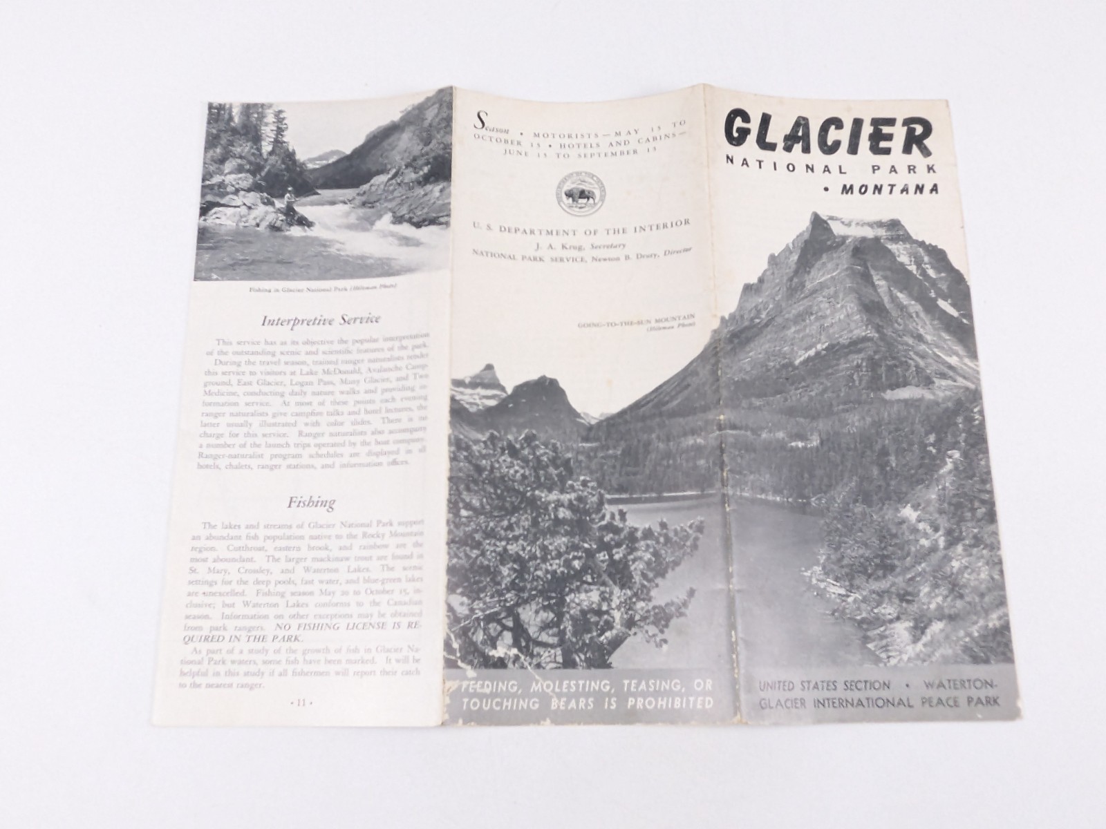 C1940-50s – Glacier National Park Pamphlet – B14