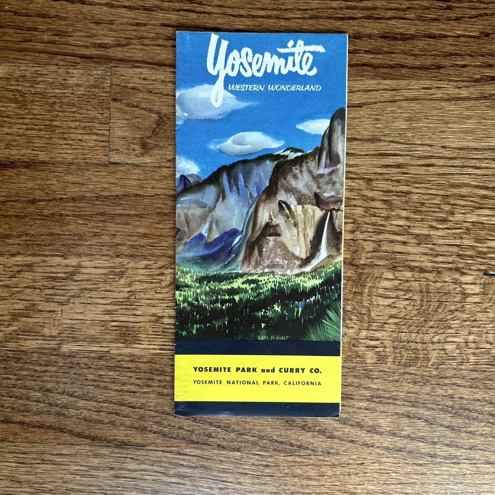 3 Vintage 1952 – Yosemite National Park California – Souvenir Brochures