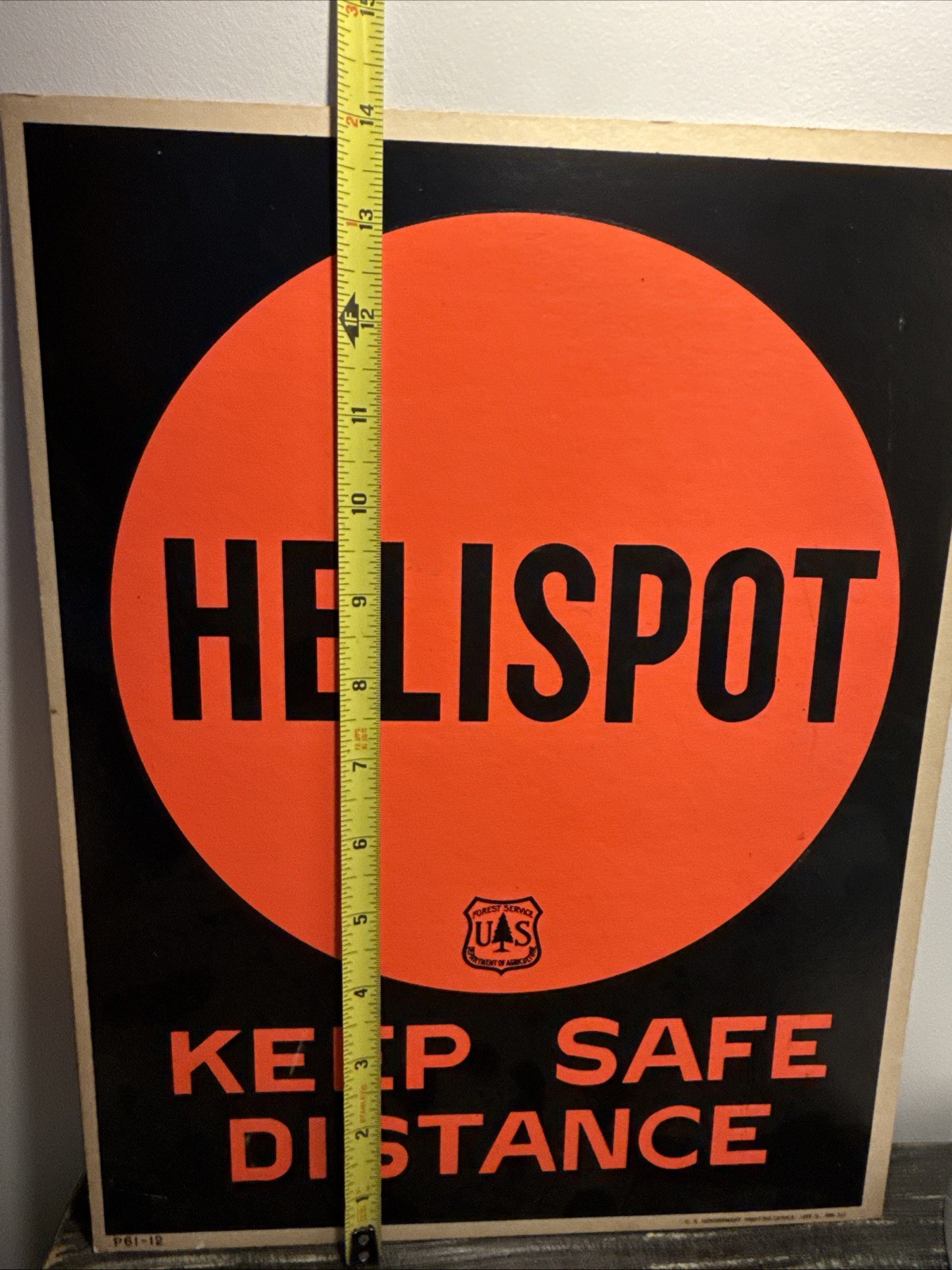 Rare Vintage Old Stock US Forestry Service HELISPOT Thick Cardboard 1975 P61-12