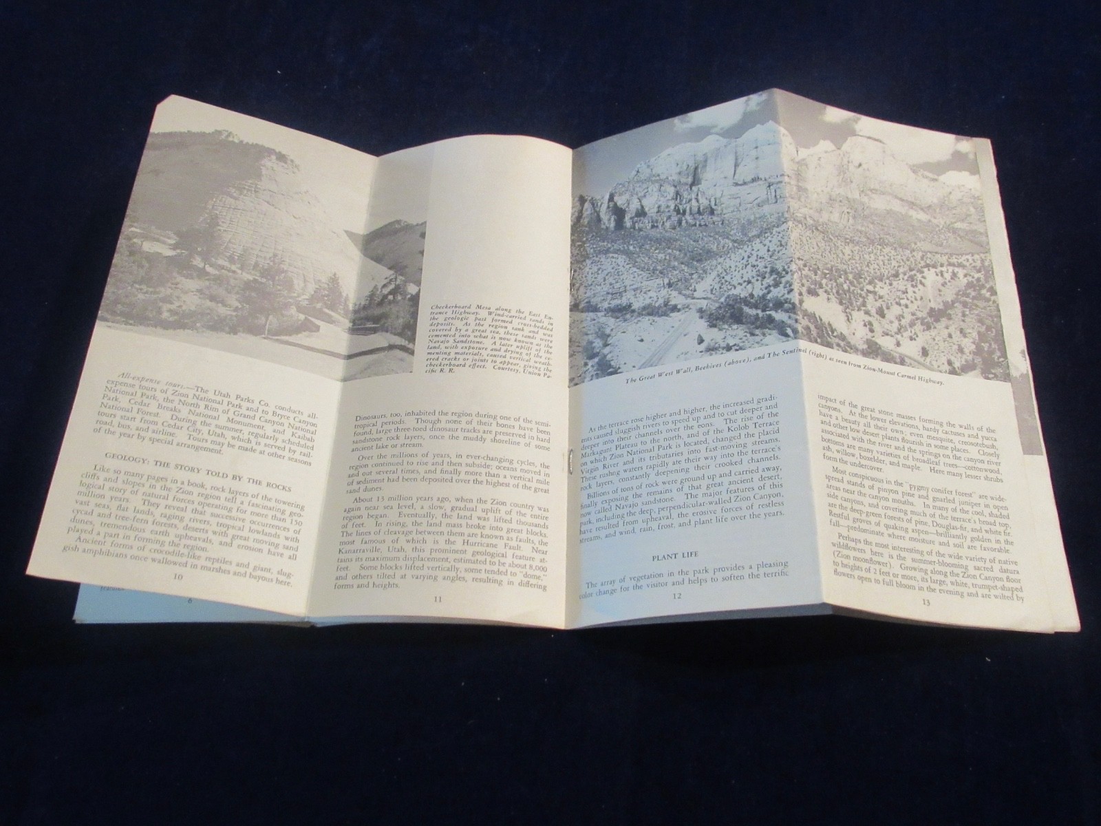 Vtg 1963 & 73 Zion National Park Travel Brochure Lot of 2 US Dept Interior C773