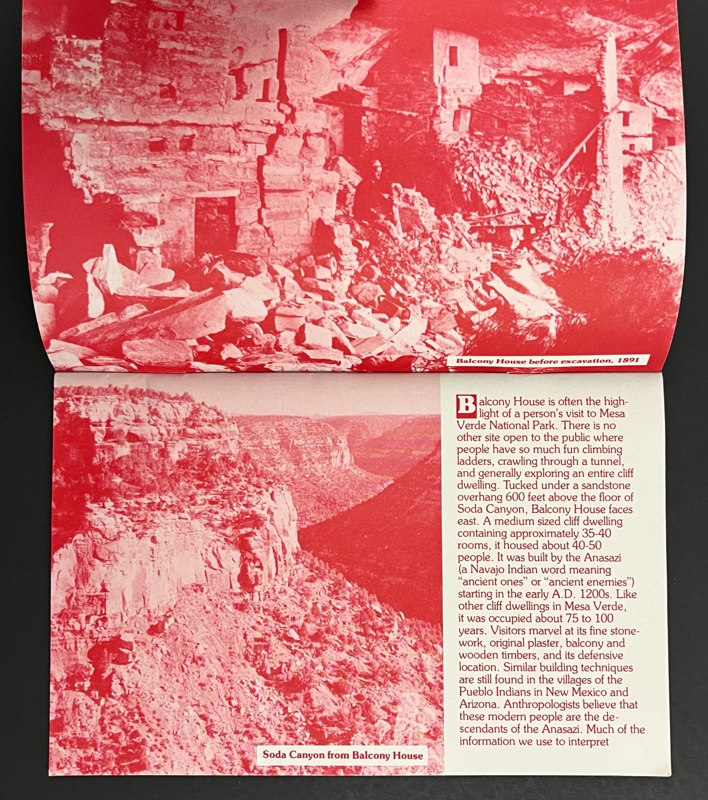 1980s Mesa Verde National Park CO Balcony House Vintage Trail Guide Booklet