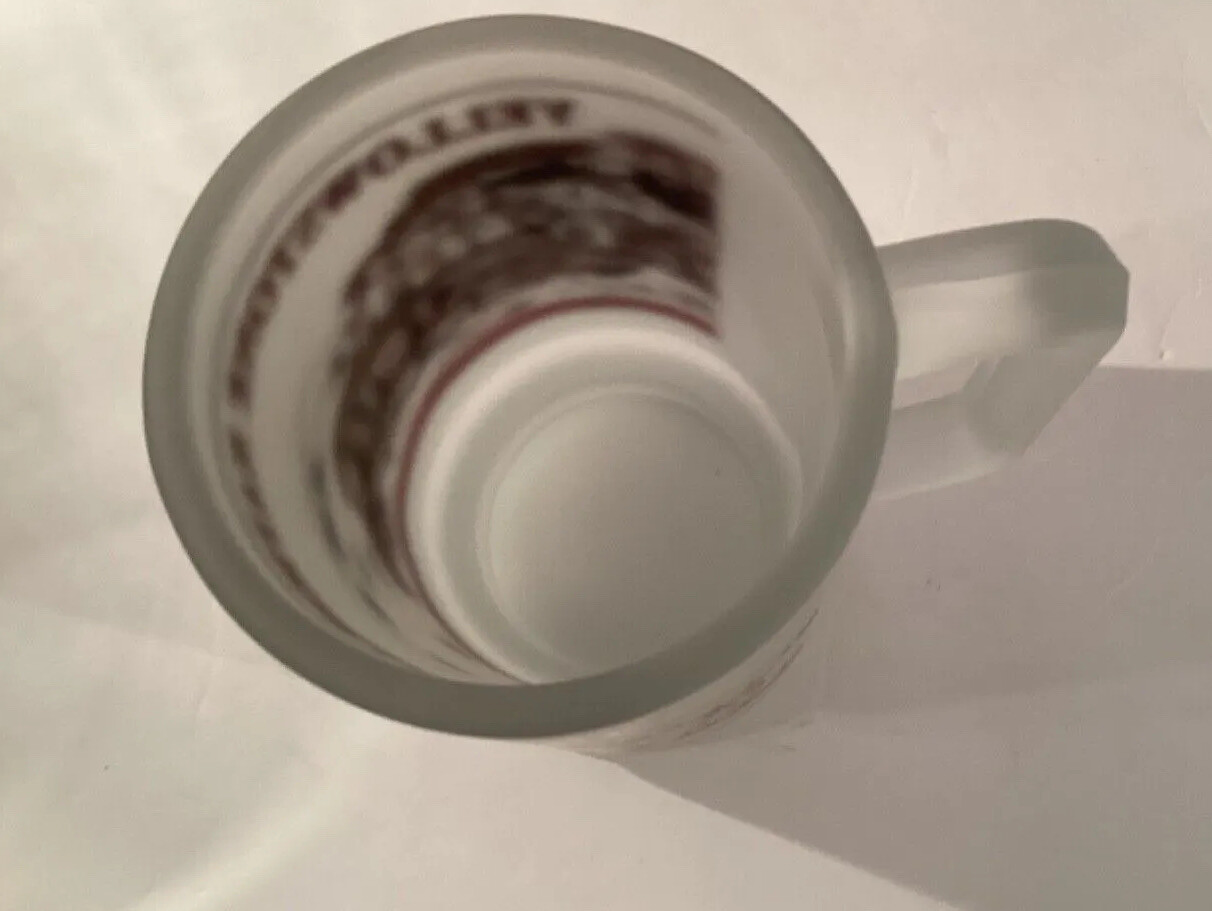 Vintage 1996 Yellowstone National Park Frosted Glass Mug