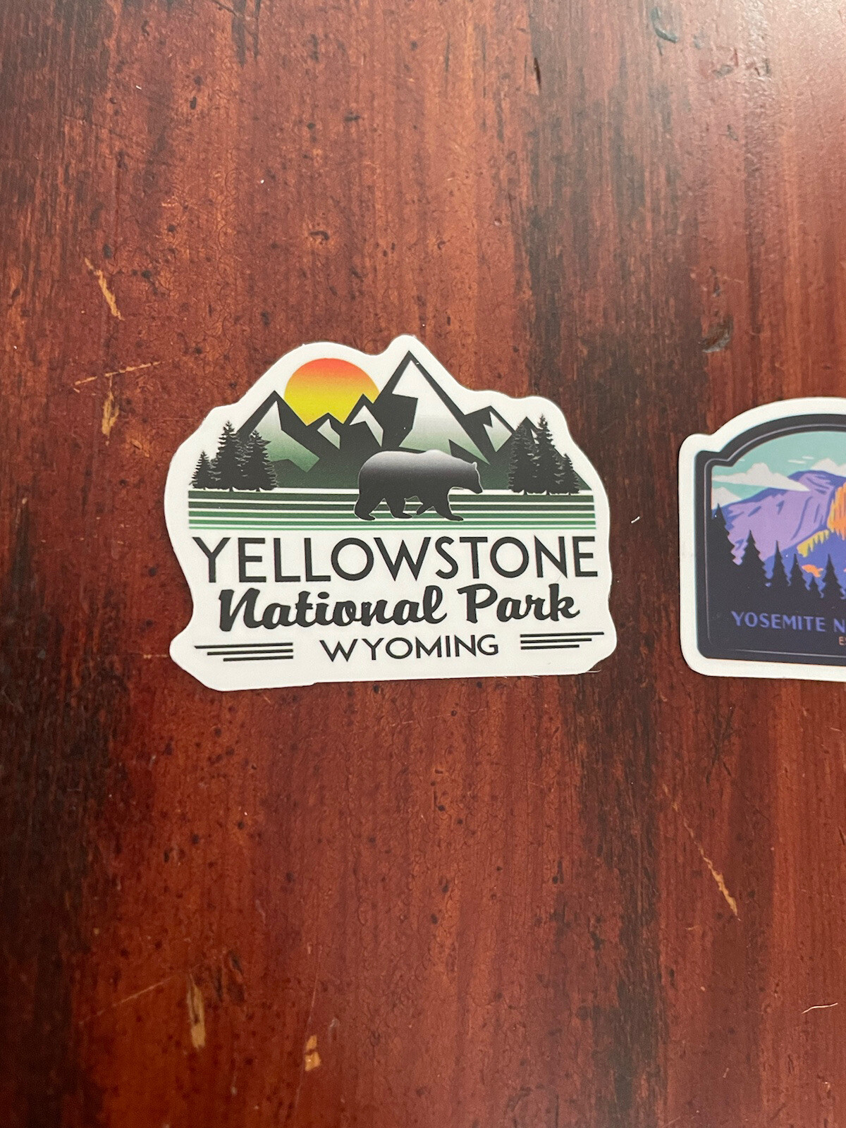 2 Set Yellowstone & Yosemite National Park Outdoor Wilderness Sticker Decal