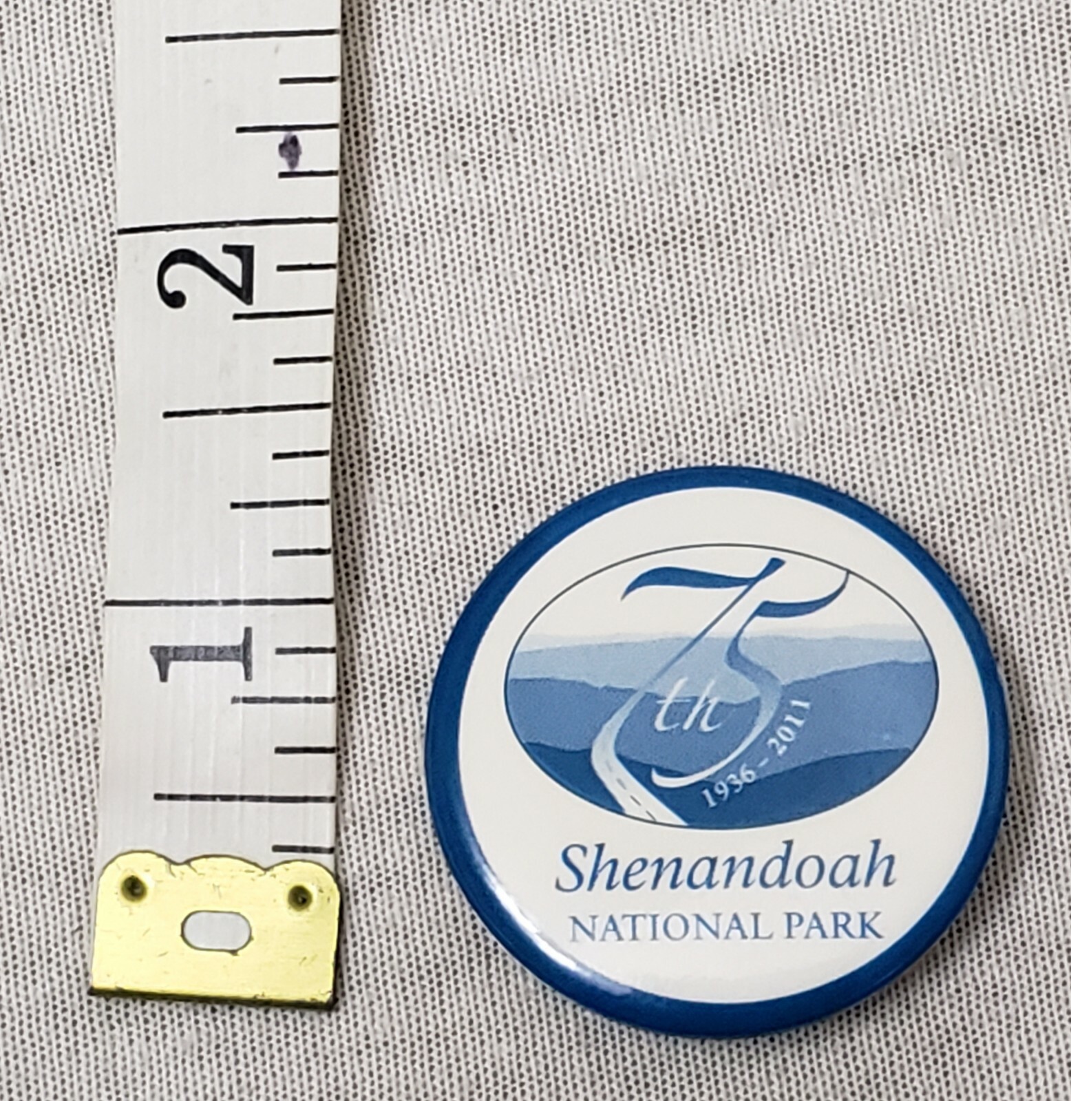 Shenandoah National Park 75th Anniversary Pin 1936 2011 Virginia Blue Ridge Mtns