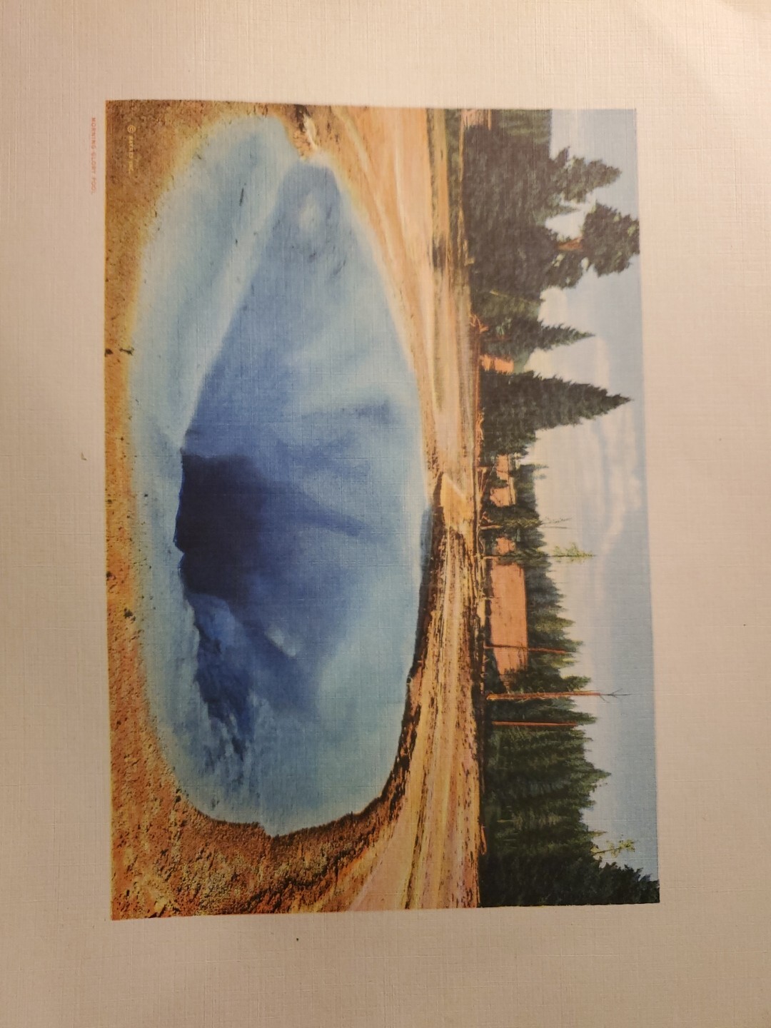 Vintage 1920s Haynes Souvenir Yellowstone National Park Colored Linen Prints