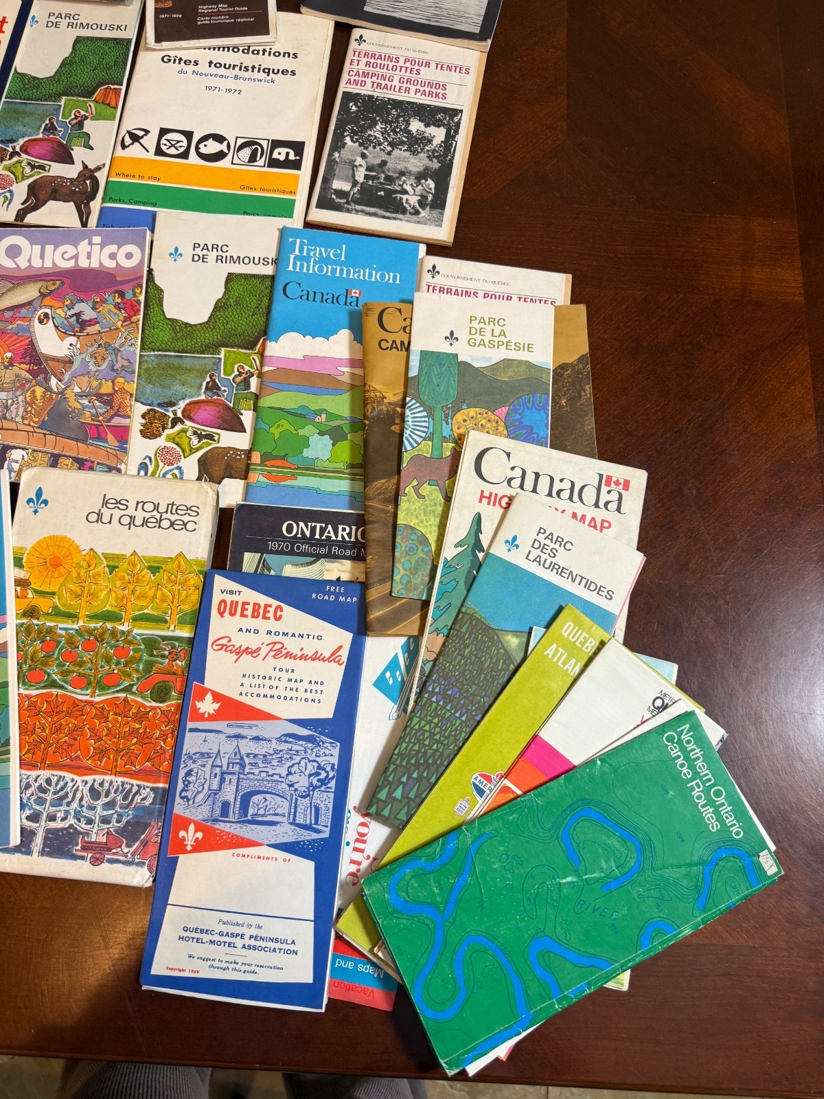 Vtg Canada Travel Maps Brochures Lot 1960s-70s Quebec Ontario Montreal Parks