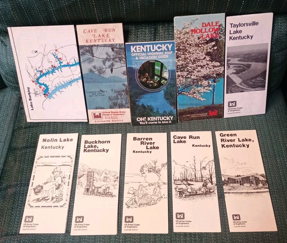 1980s Vintage KENTUCKY LAKE Maps Vacation Guide & Brochures