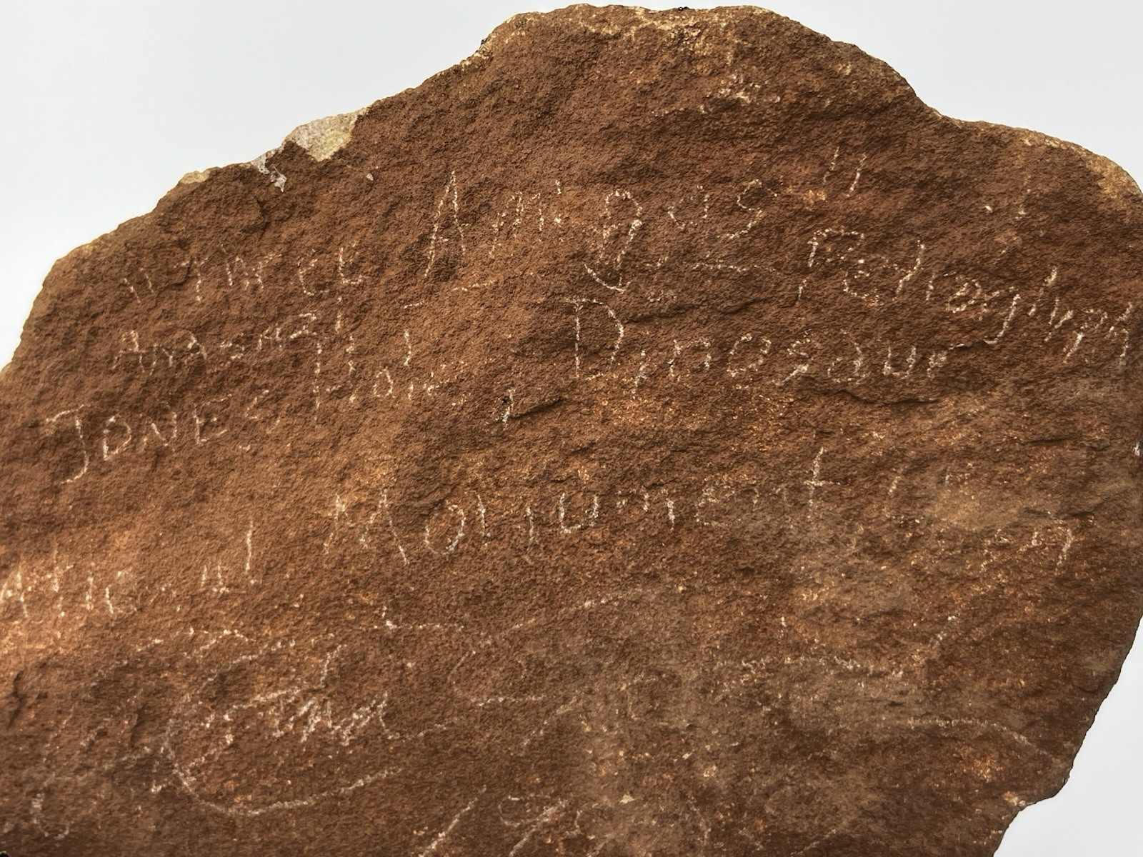 1990 Replica Three Amigos Petroglyph from Dinosaur National Monument Sandstone