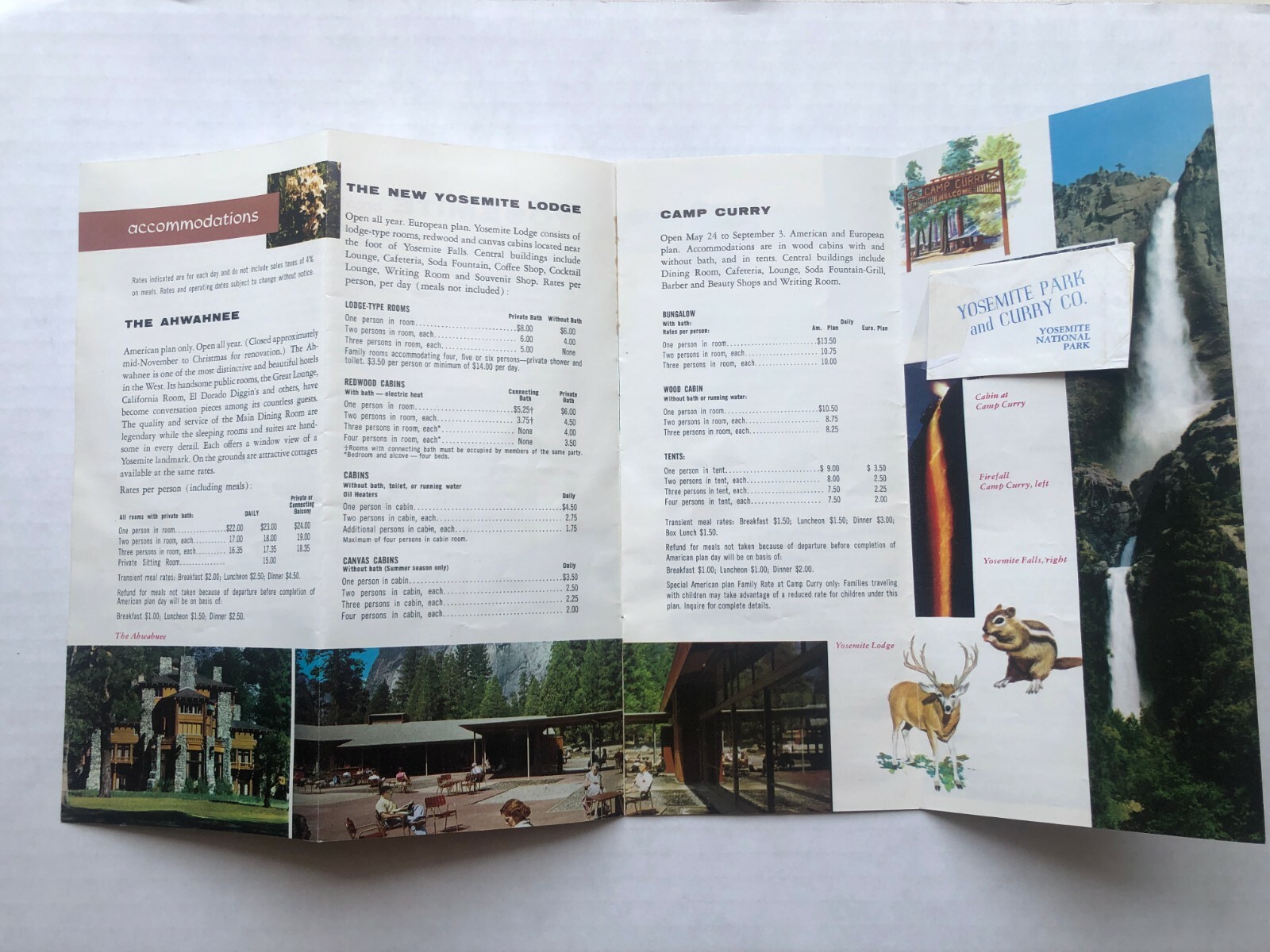 1957 年优胜美地旅行手册带自动许可证-