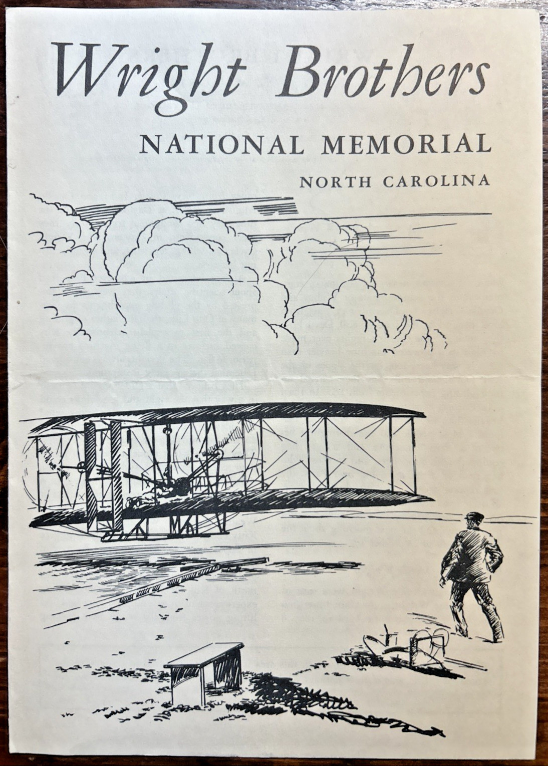 1955 Wright Brothers National Memorial Brochure Pamphlet North Carolina OBX