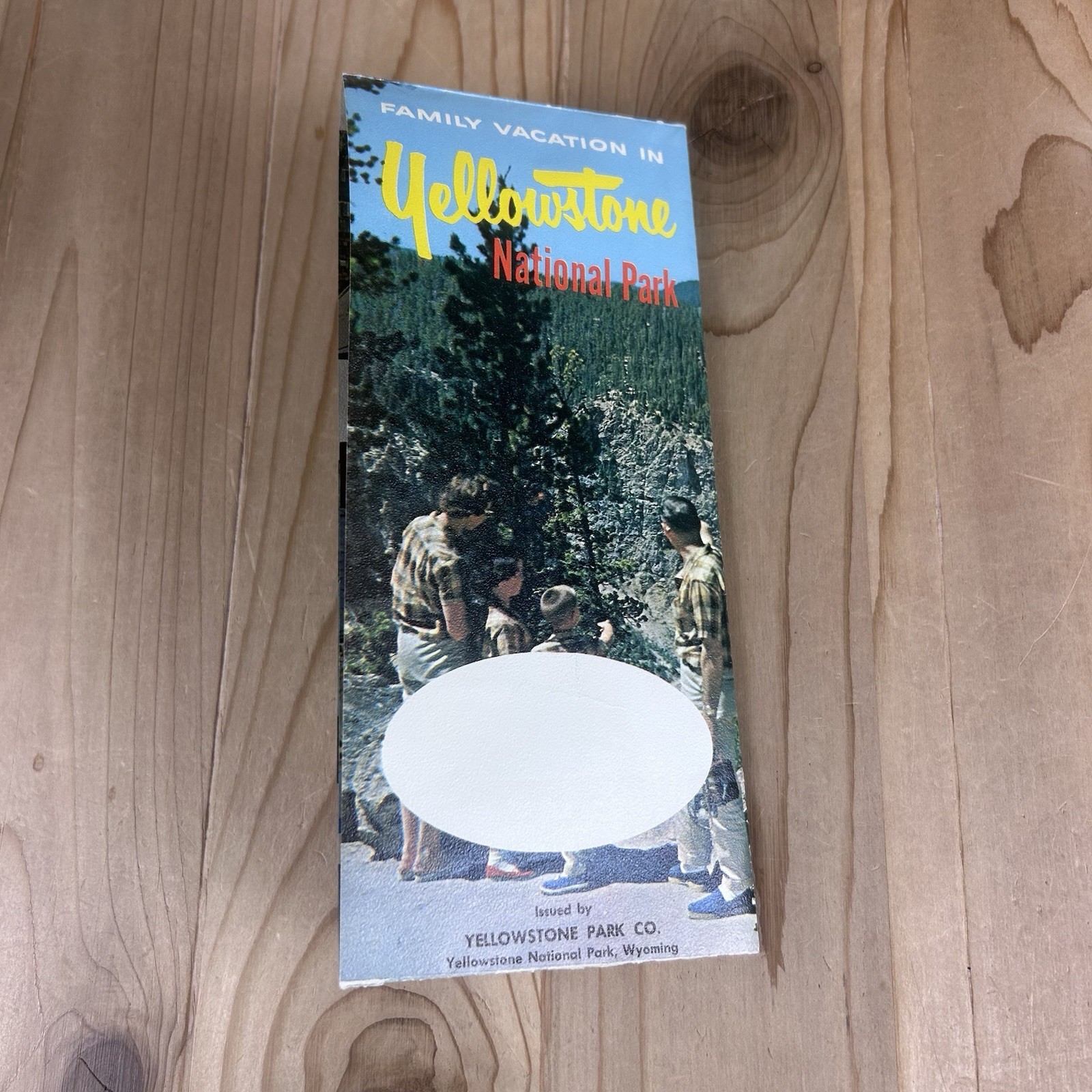 Yellowstone National Park Tourist Brochure 1963 Plastic Coated Wyoming