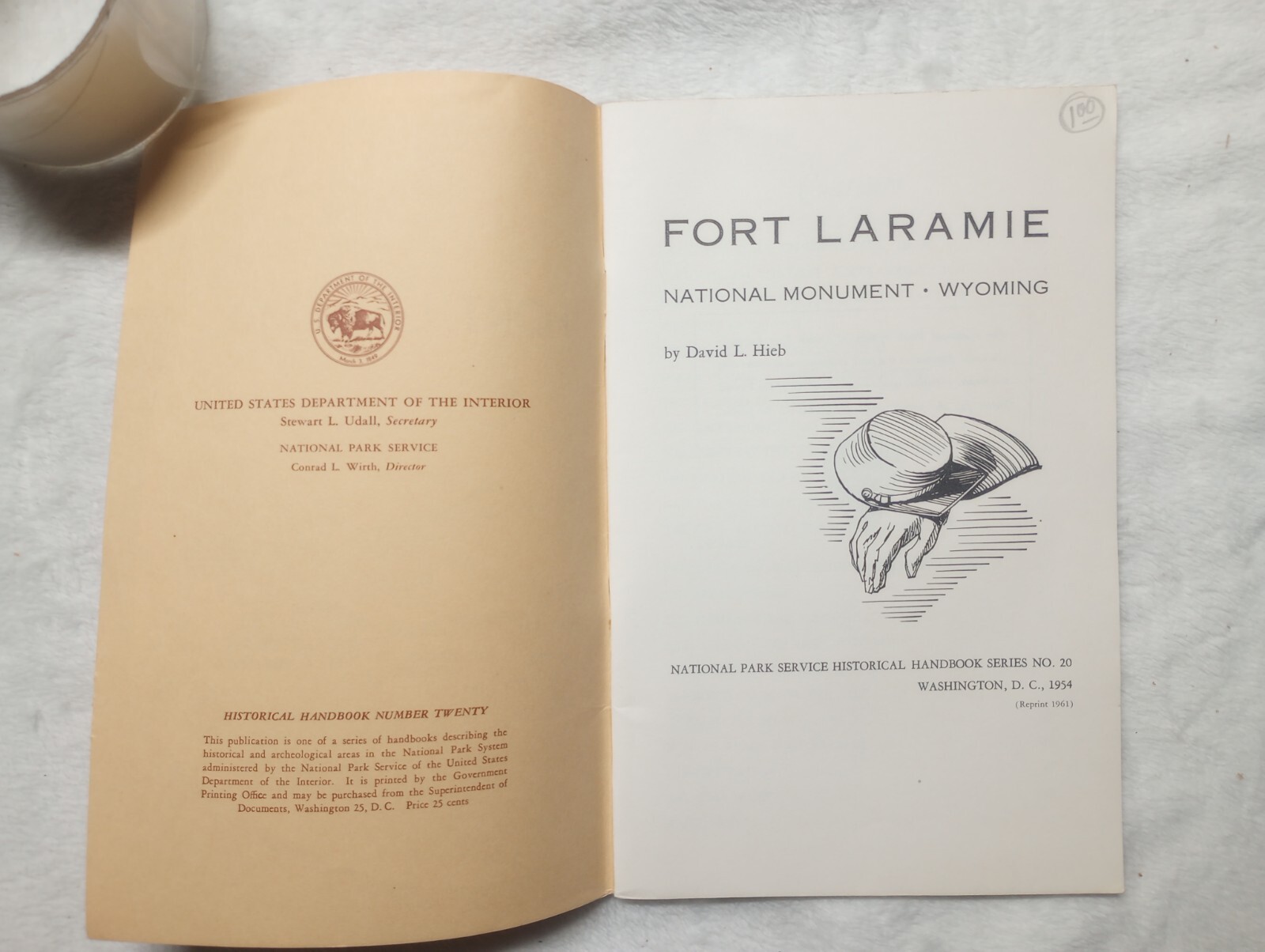 1961 Fort Laramie National Monument Wyoming National Park Service Handbook No 20