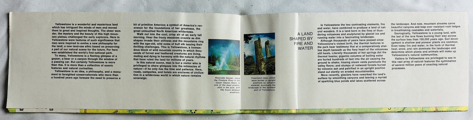 Lot of 2 1975 & 1969 Travel Brochures Yellowstone National Park Map Ephemera