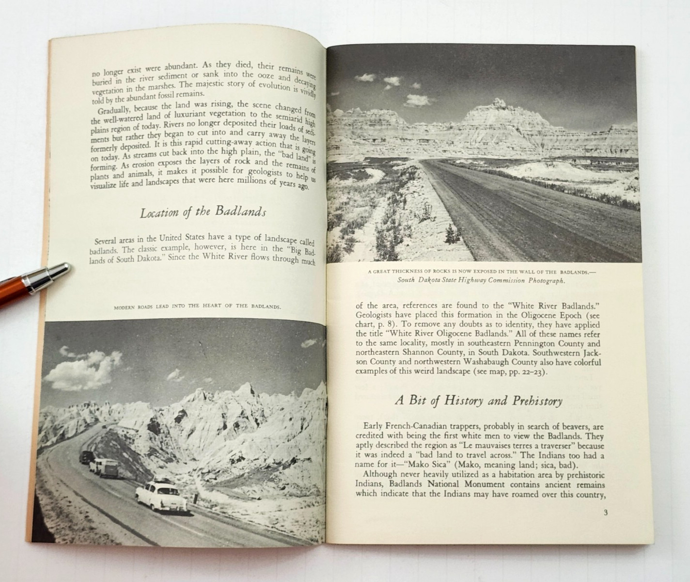 Badlands National Monument Natural History Handbook Vintage 1954 Reprint 1961
