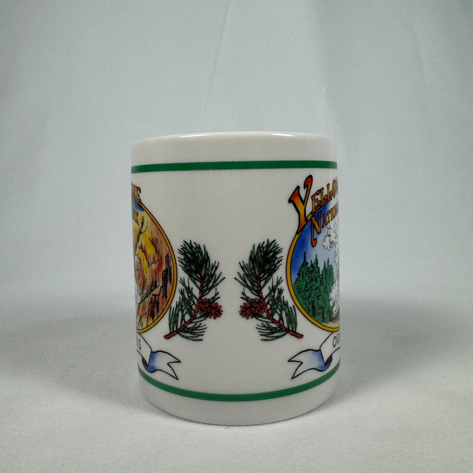 Yellowstone National Park Coffee Mug Old Faithful Lower Falls Buffalo Moose 8 oz