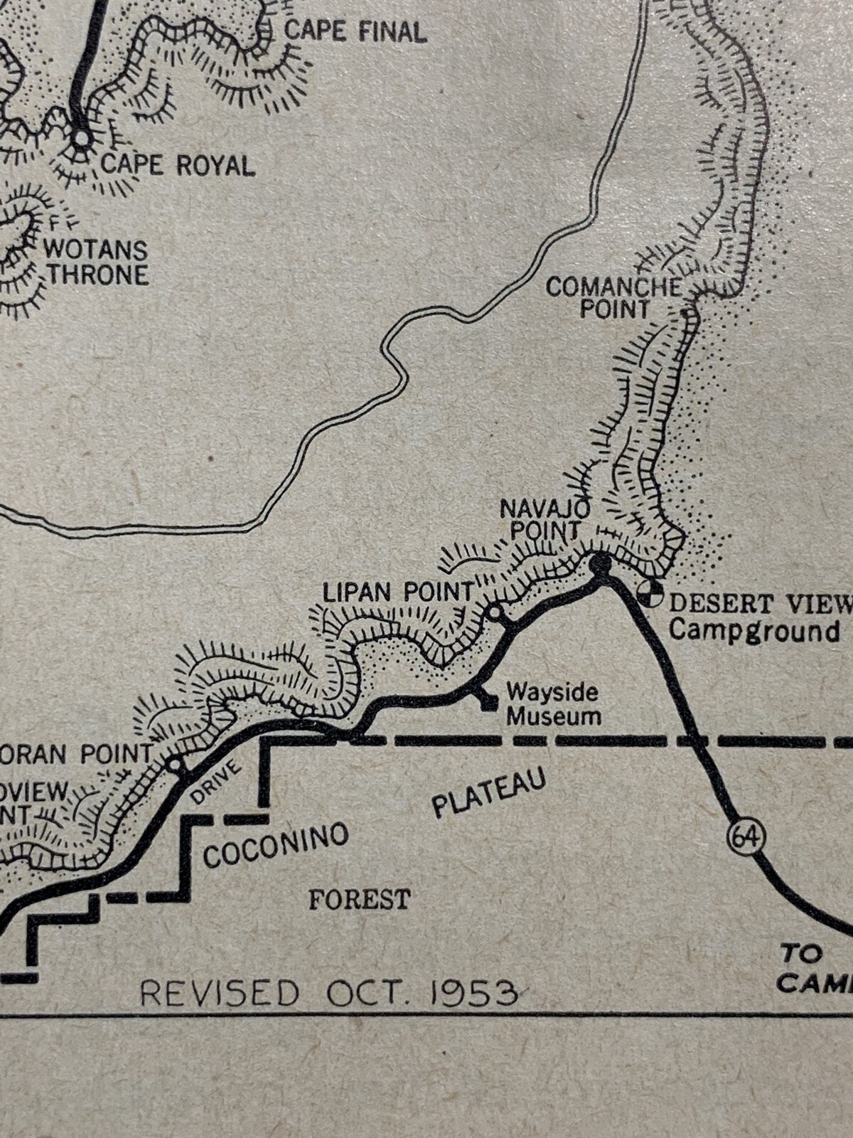 Vintage TOURIST GUIDE: 1954 Grand Canyon National Park – Arizona