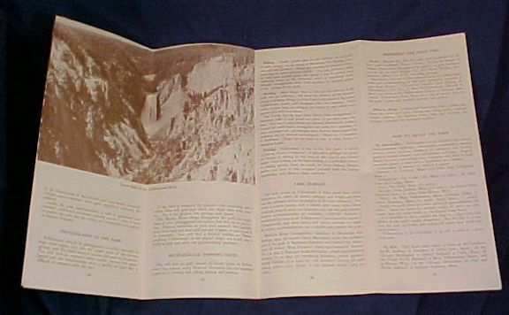 Vintage Yellowstone National Park Wyoming Montana Idaho Pamphlet 1957
