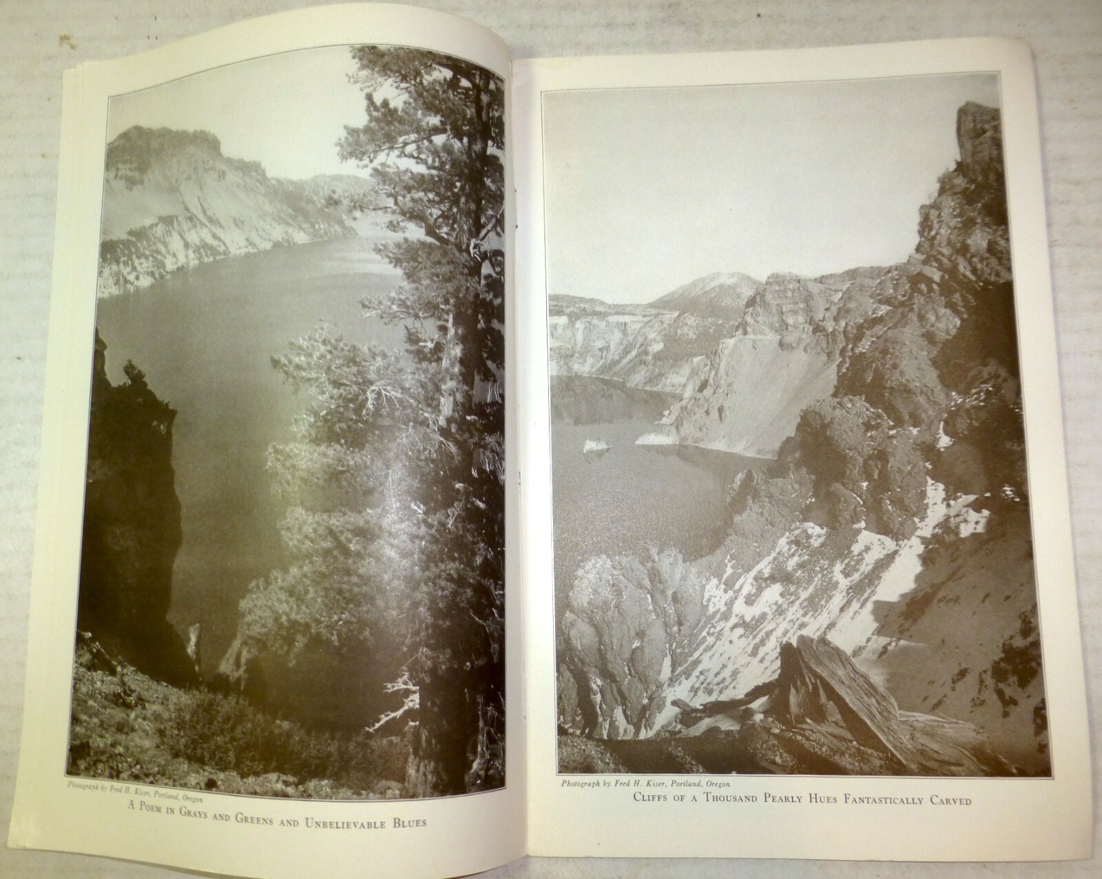 1920s Crater Lake National Park tourist brochure booklet, photos, Oregon