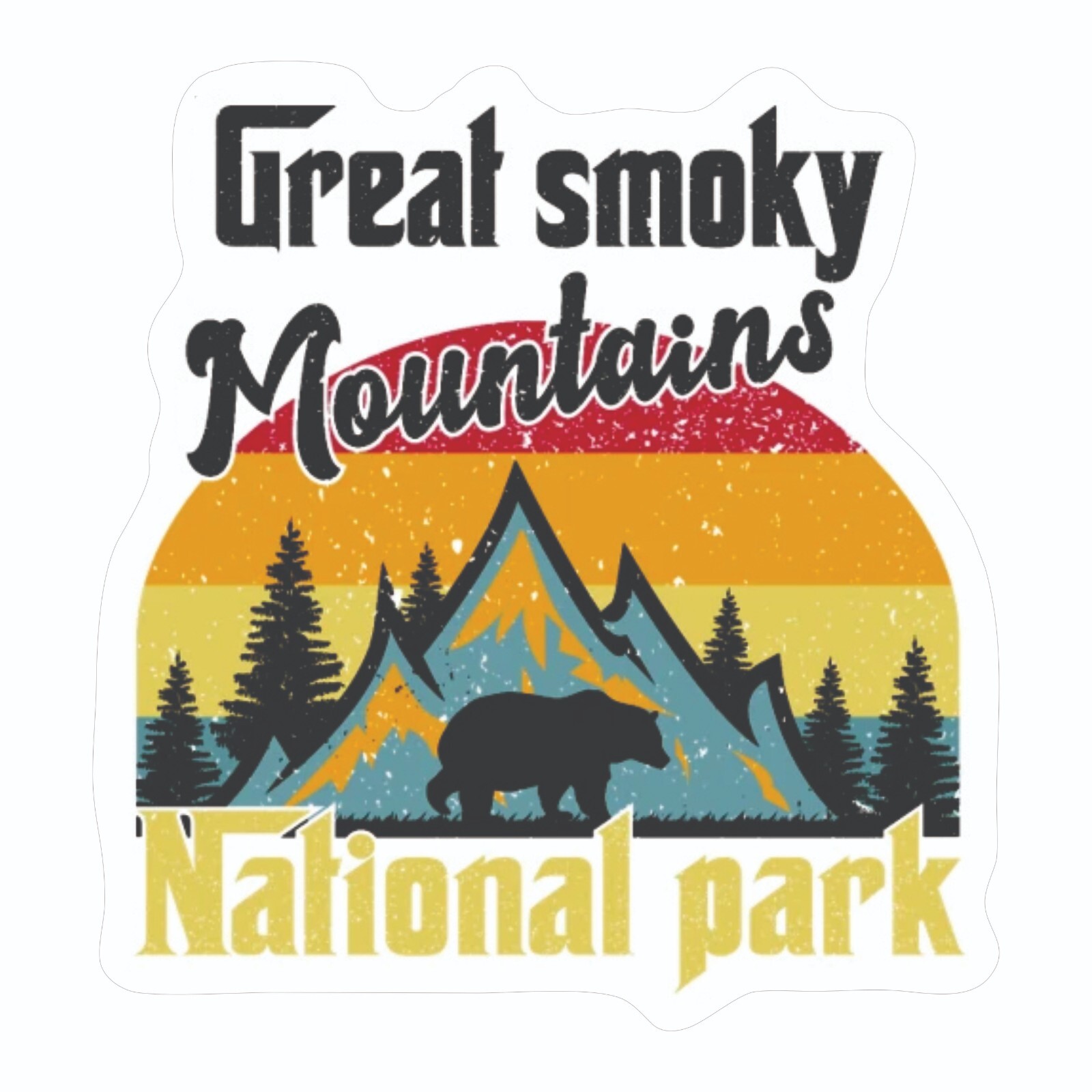 Great Smokey Mountain National Park Sticker N. Carolina Tennessee National Park