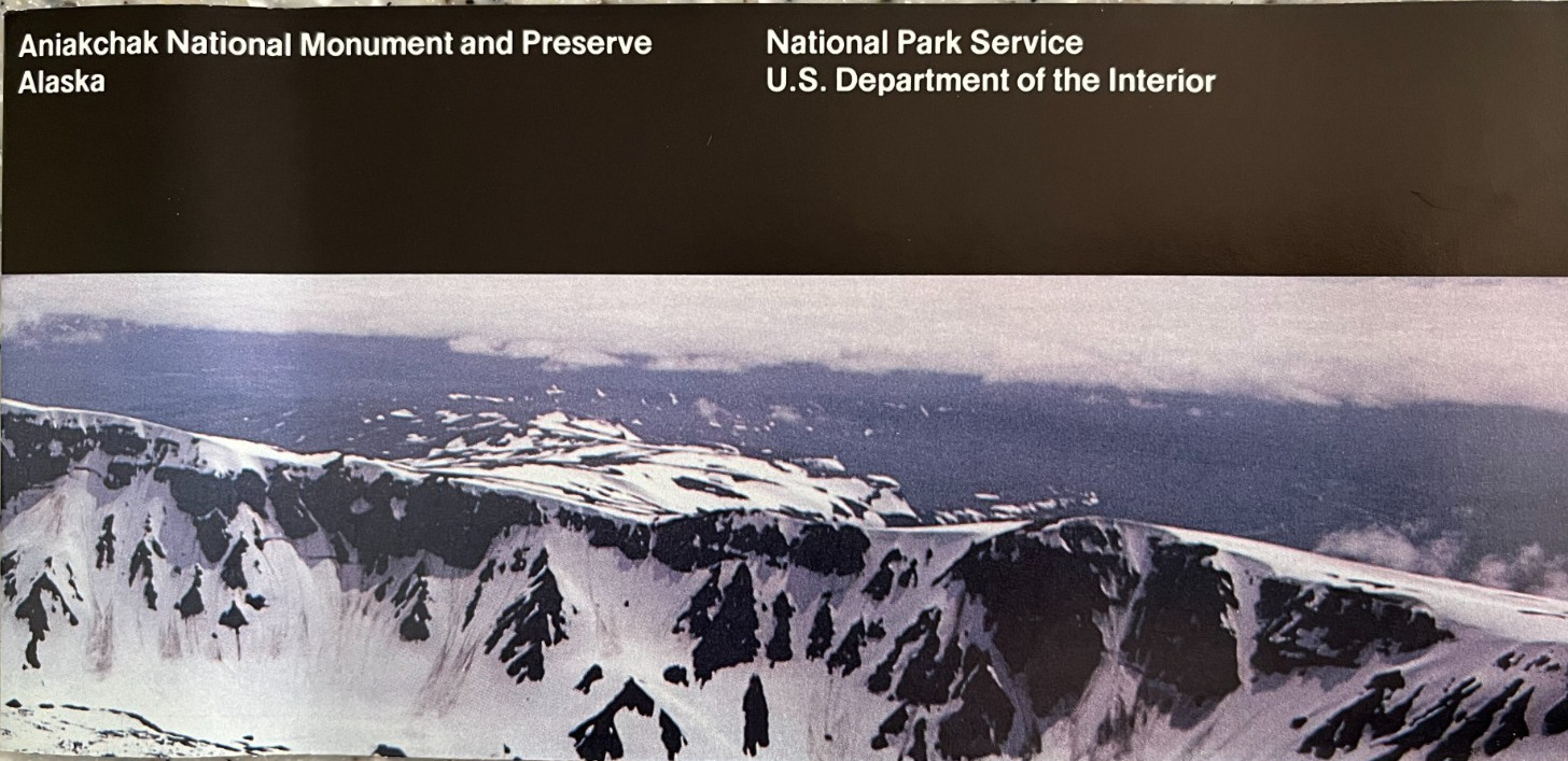 Vintage 1999 ANIAKCHAK NM/PRESERVE NATIONAL PARK SERVICE UNIGRID BROCHURE/MAP