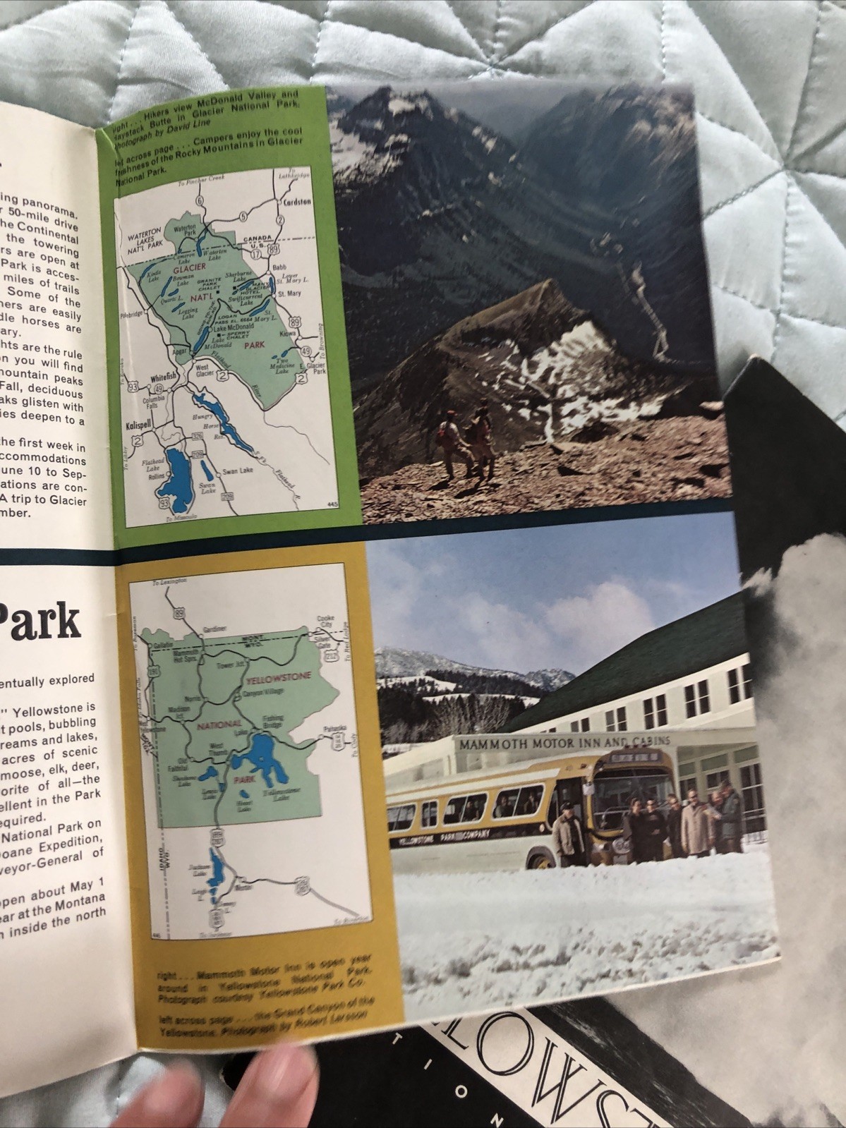 1939 Yellowstone National Park Montana 1967 Big Sky Country Map