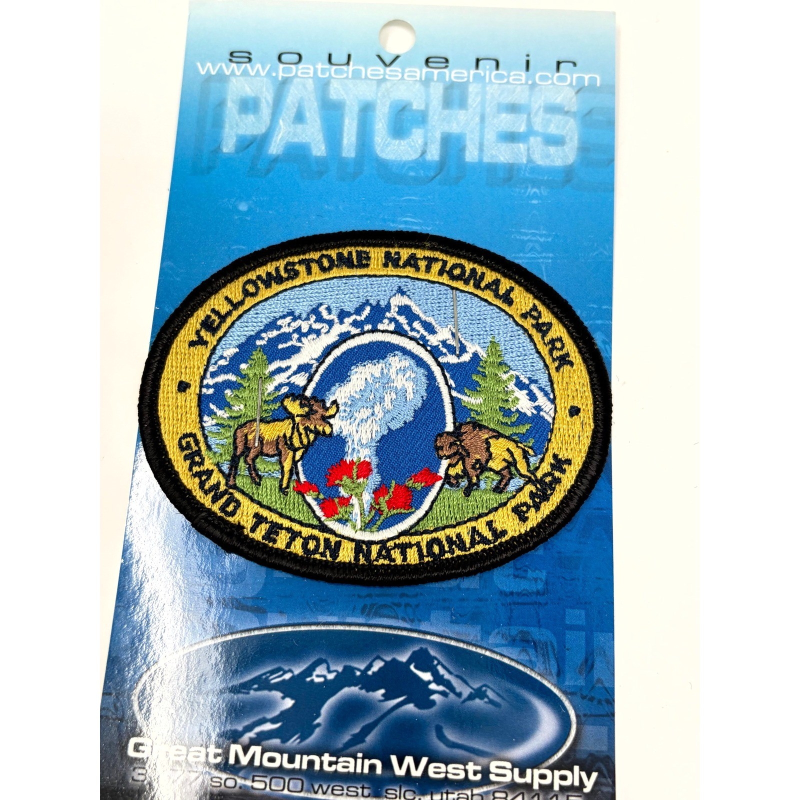 Yellowstone Grand Teton National Park Souvenir Patch Great Mountain West