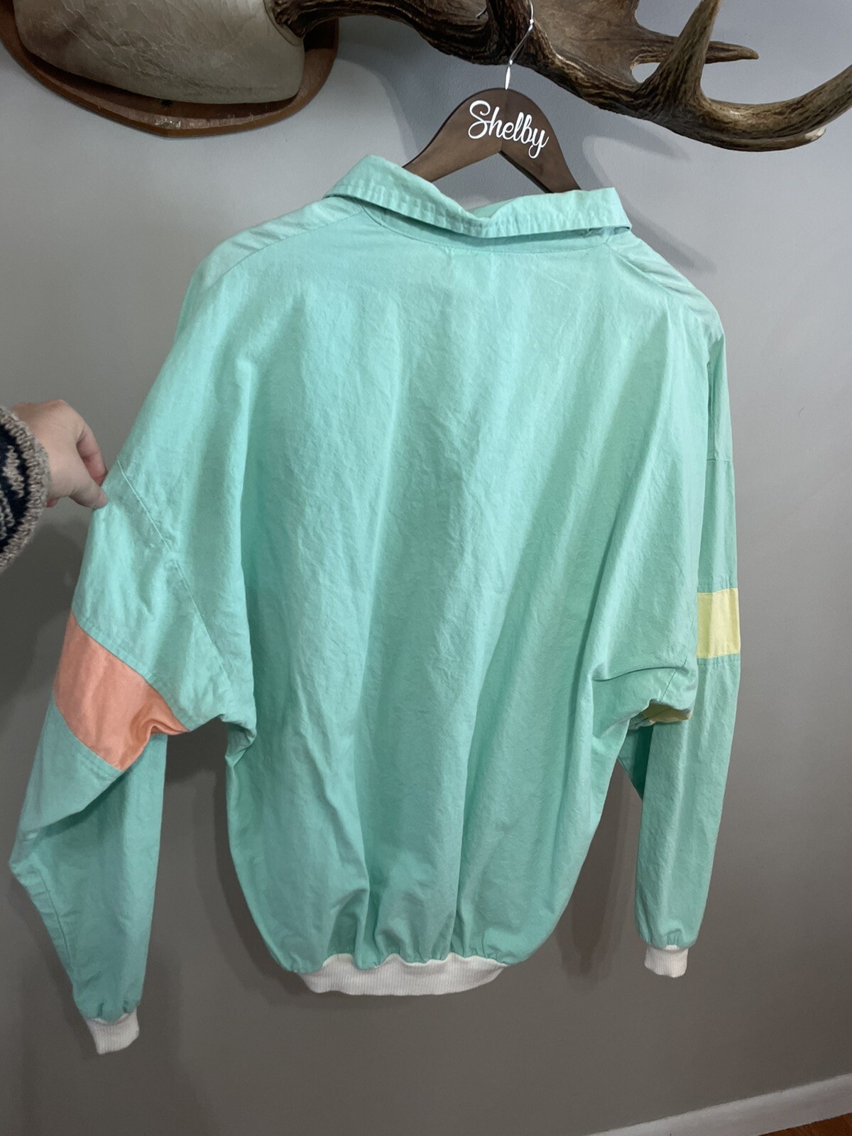 Rare Vintage Grand Teton National Park Light Weight 1/4 Zip, Womens L Retro USA