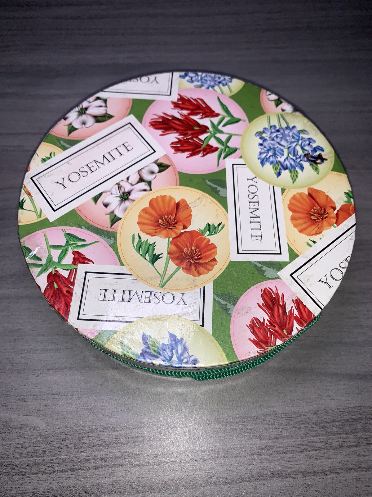 YOSEMITE FLORAL DESSERT PLATES: SET OF 4 YOSEMITE DNC PARKS AND RESORTS 6” NIB