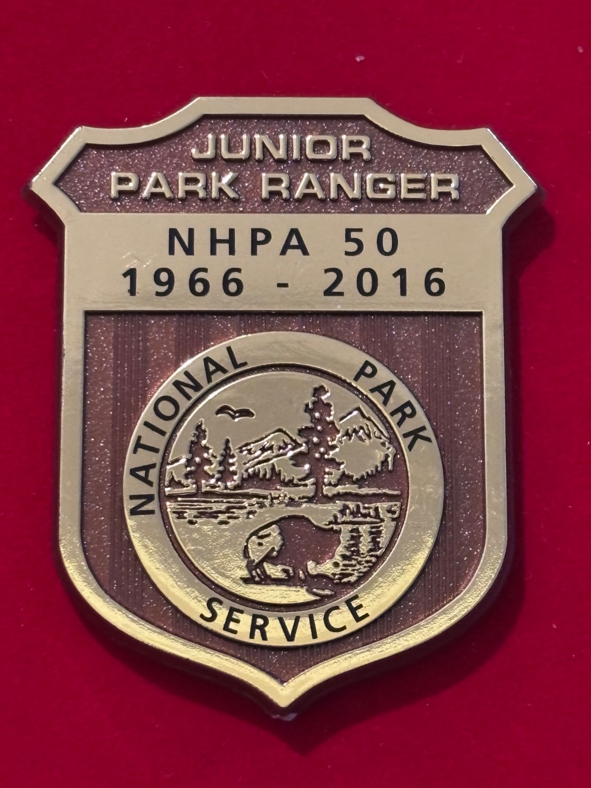 NHPA 50 1966-2016 NPS National Park Service Junior Ranger Clip On Badge