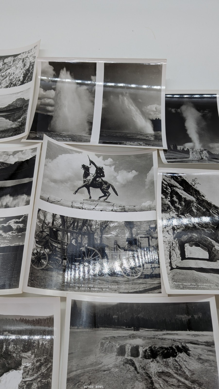 LOT OF SIXTEEN (16) VINTAGE LUCIER STUDIO PHOTOS OF YELLOWSTONE SHOSHONE PROJECT