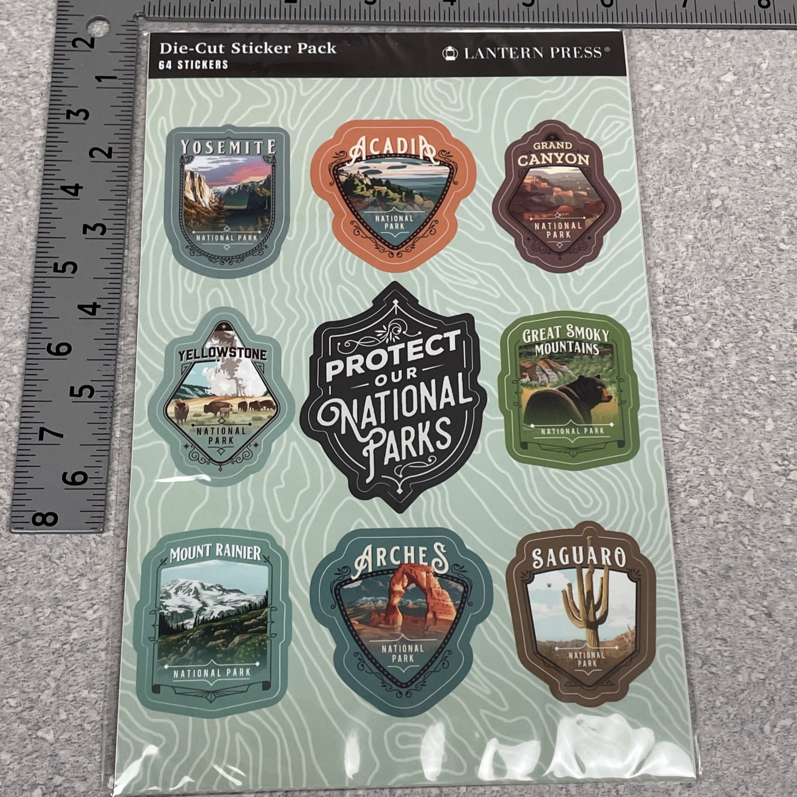 National Park Die Cast Sticker Pack For The Complete National Park System – New