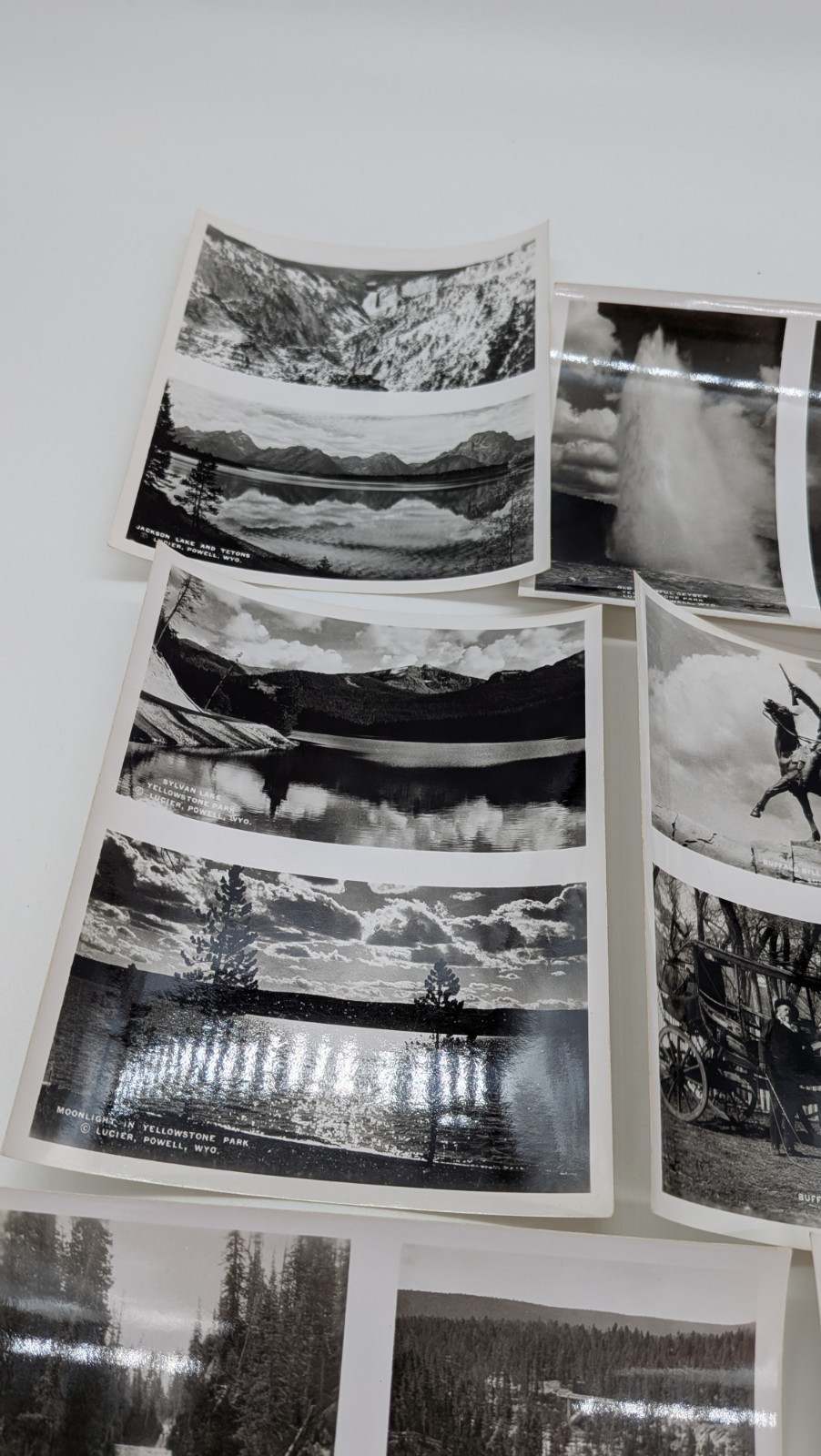 LOT OF SIXTEEN (16) VINTAGE LUCIER STUDIO PHOTOS OF YELLOWSTONE SHOSHONE PROJECT