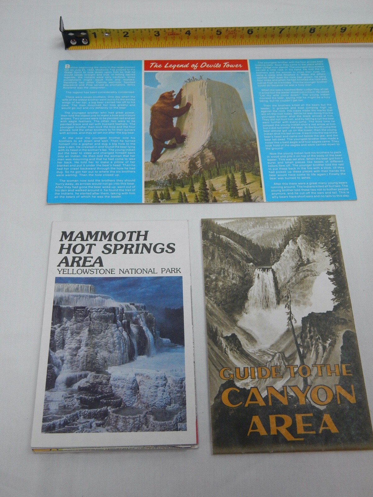 Vintage Yellowstone Maps, Brochures, Guides, Postcard, Reward Notice