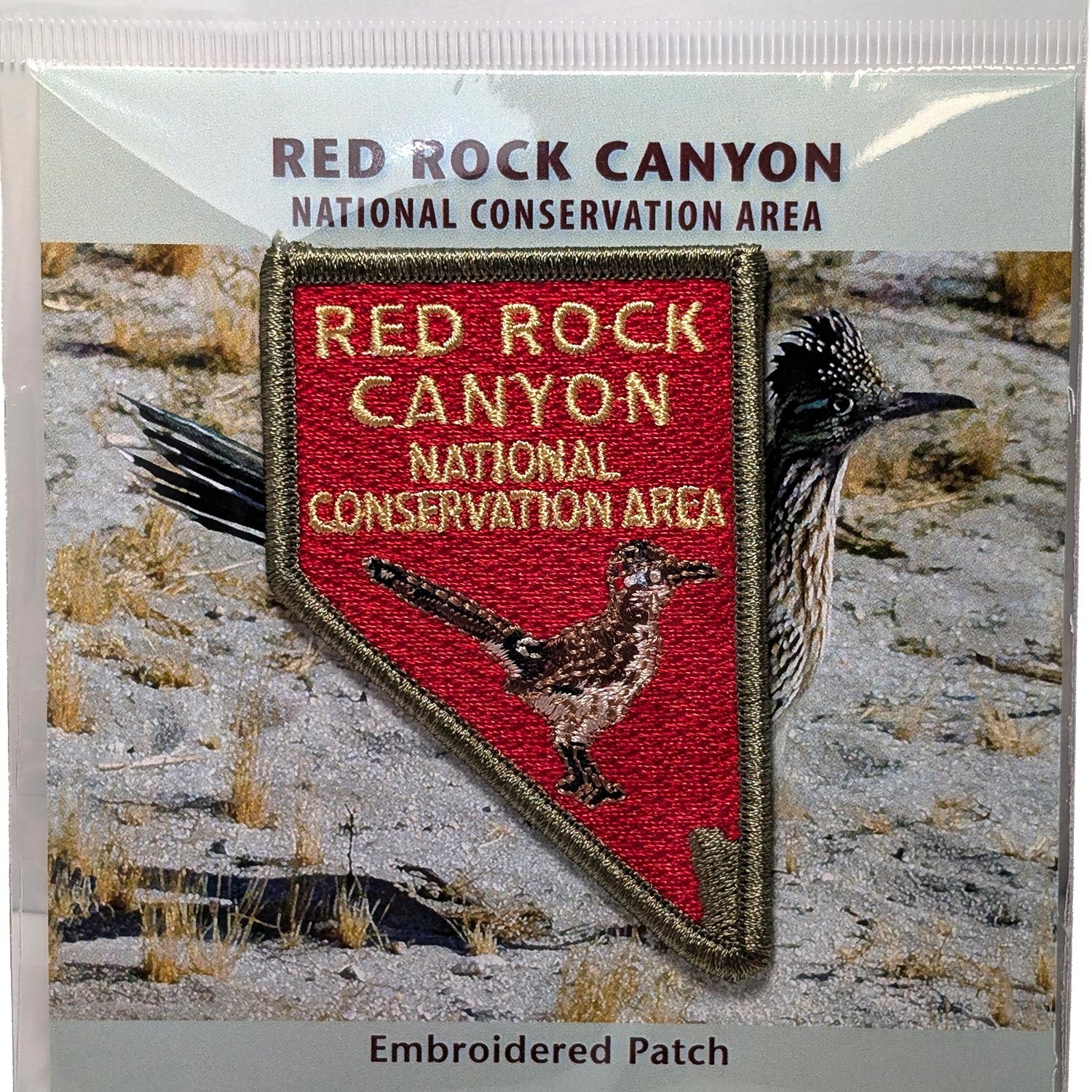 Red Rock Canyon Las Vegas Nevada State Road Runner Embroidered Patch Souvenir
