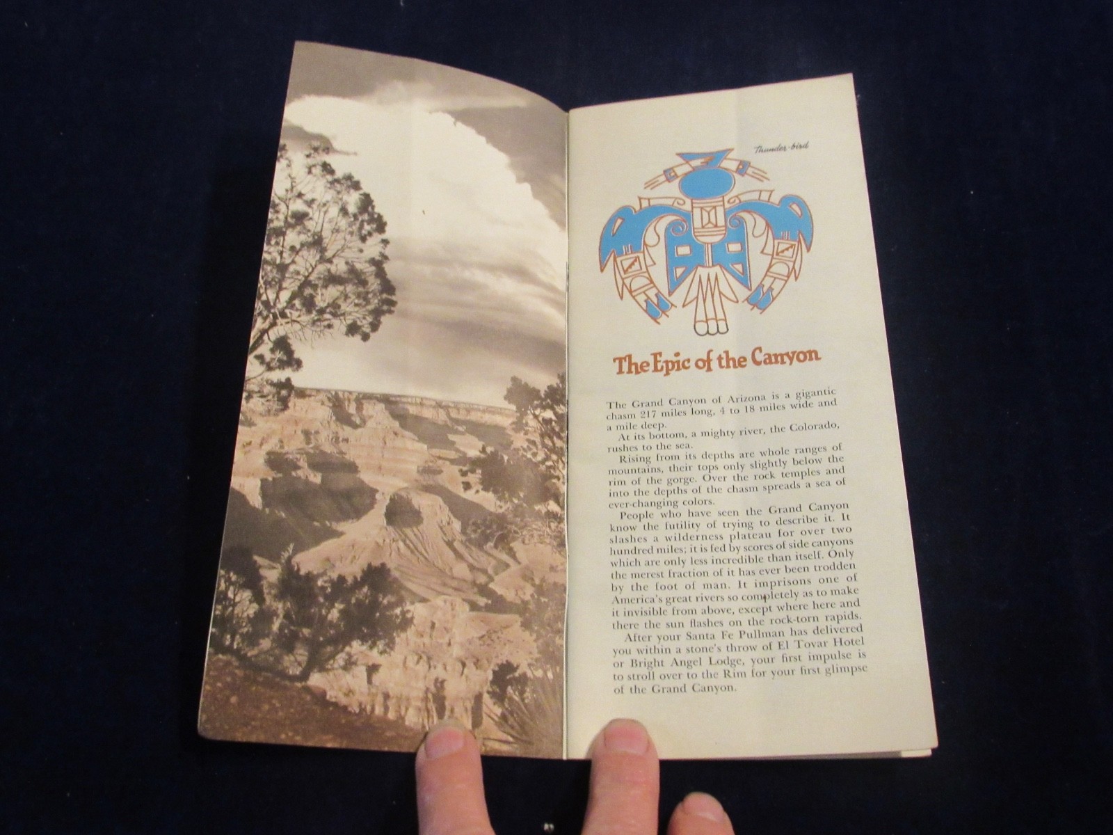 Vtg 1952 Grand Canyon National Park Santa Fe Railroad Travel Brochure AZ C675