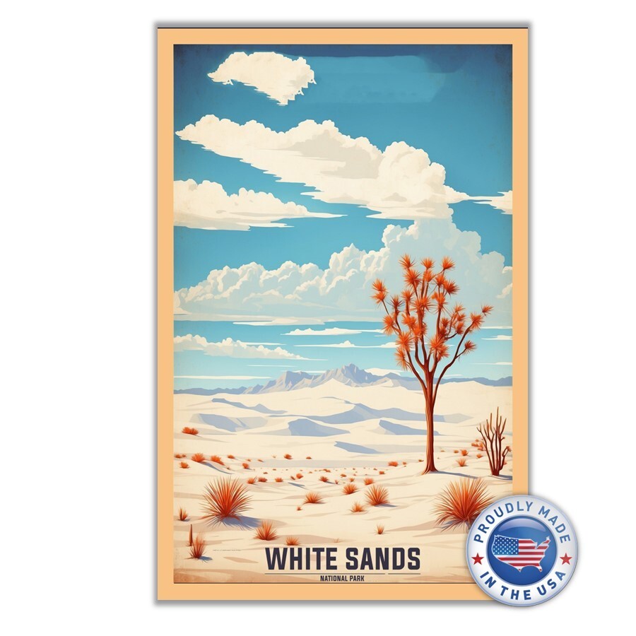 White Sands National Park Travel Poster Sized Gossy Photo Print 13″ x 19″