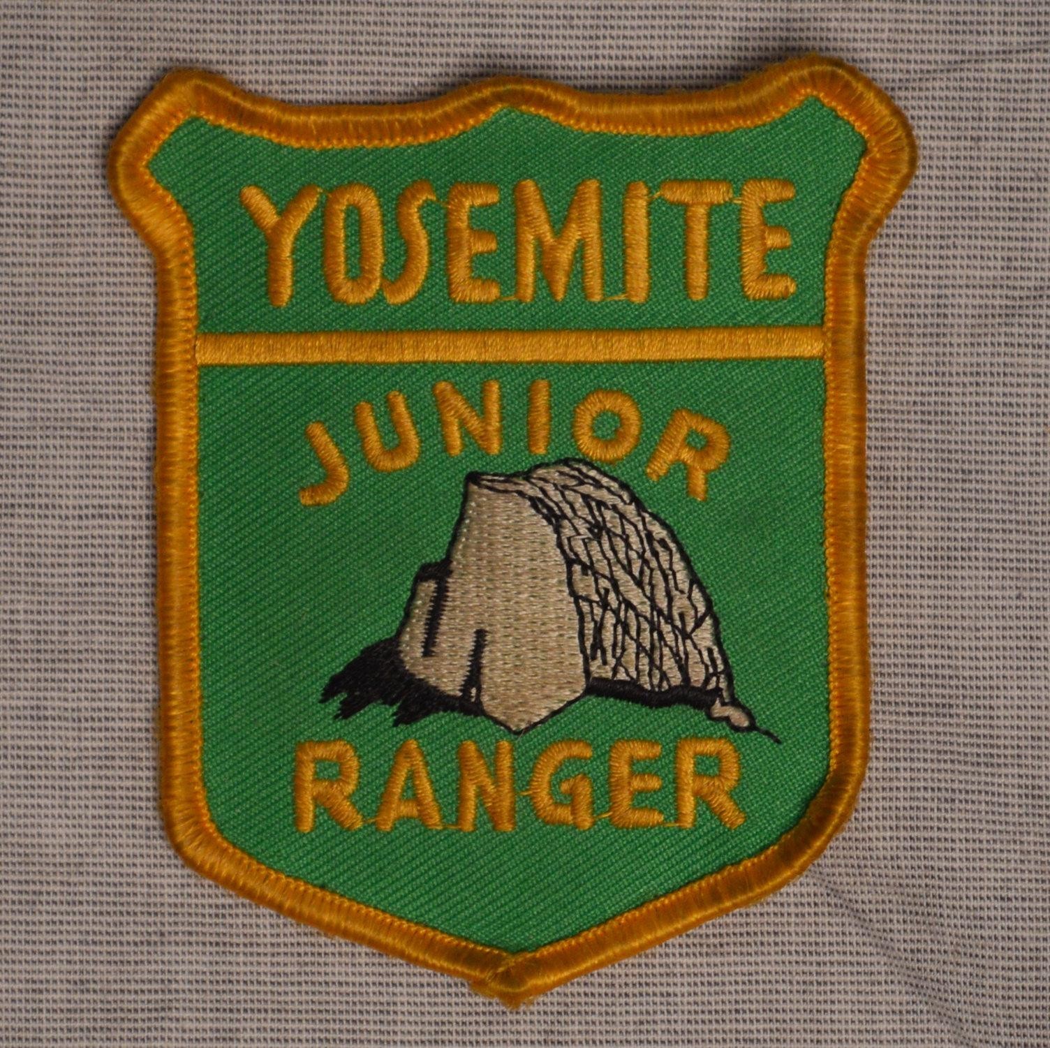 Yosemite Junior Ranger Patch Yellow Green Embroidered