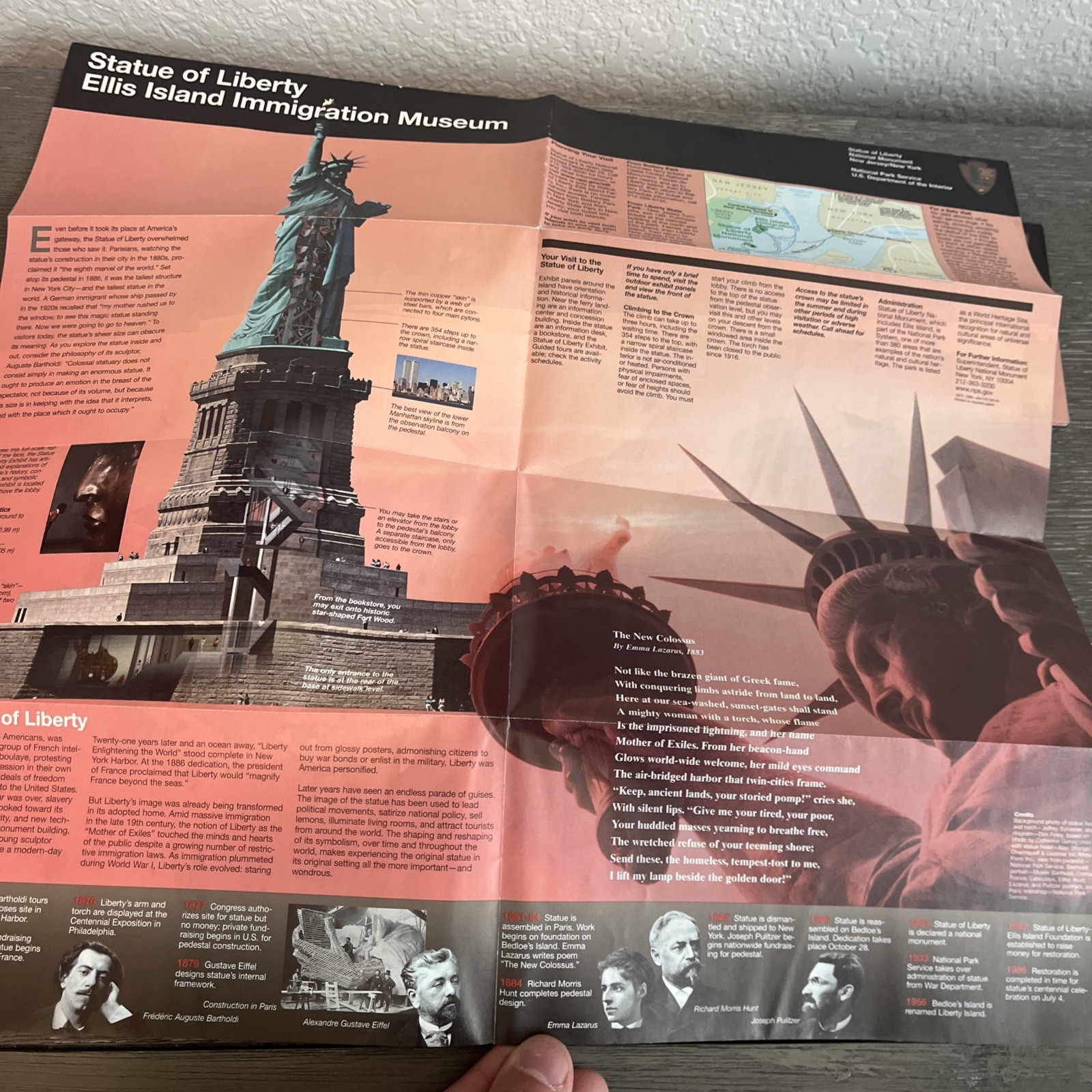 2 STATUE OF LIBERTY & ELLIS ISLAND NATIONAL MONUMENT OFFICIAL MAP & GUIDE 1999