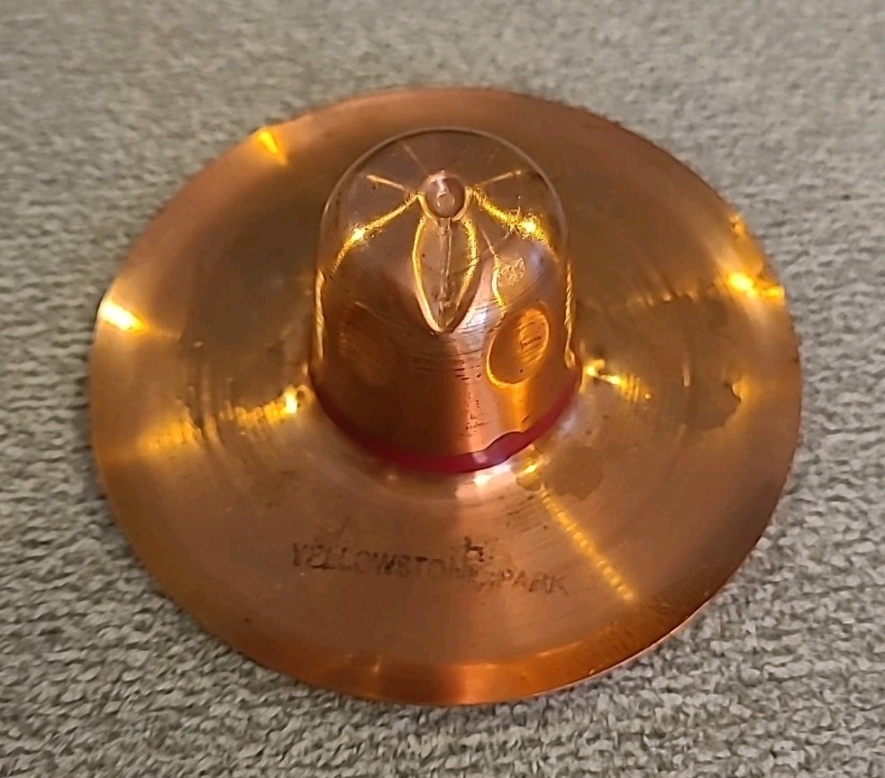 Souvenir YELLOWSTONE Copper Miniature PARK RANGER HAT Vintage
