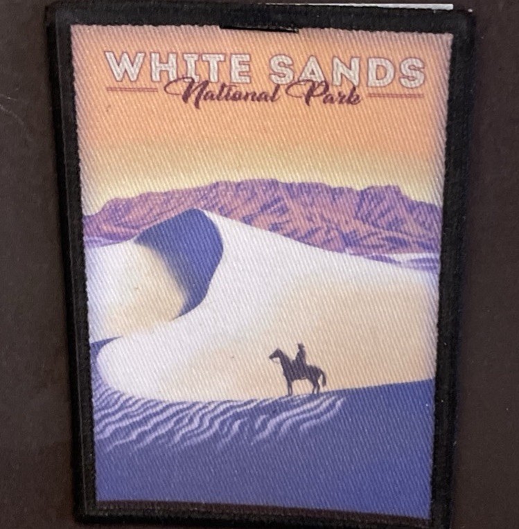 White Sands National Park New Mexico Souvenir Screenprint Iron-on Patch NEW