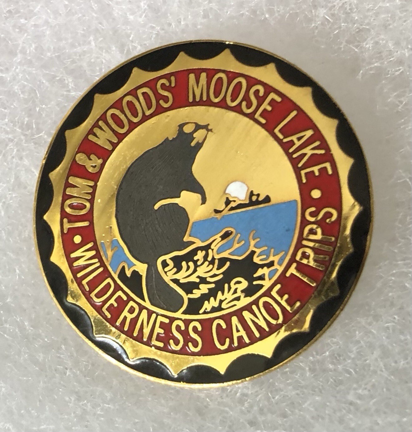 Tom Woods Moose Lake Wilderness Lapel Pin Wilderness Canoe Trip Minnesota A850